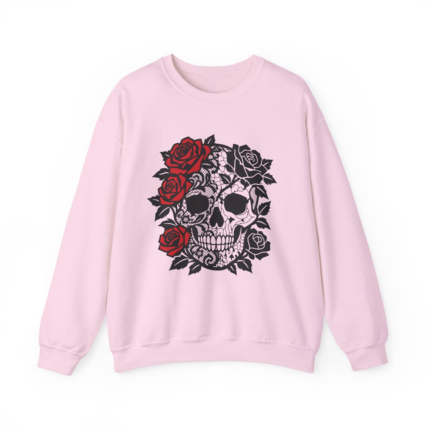 skull and roses gothic sweater, dark academia grunge clothing, alternative gifts.