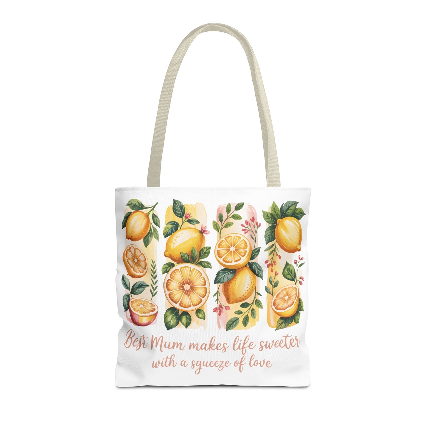 Best Mom Tote Bag, Lemon Print, lemon birthday gift