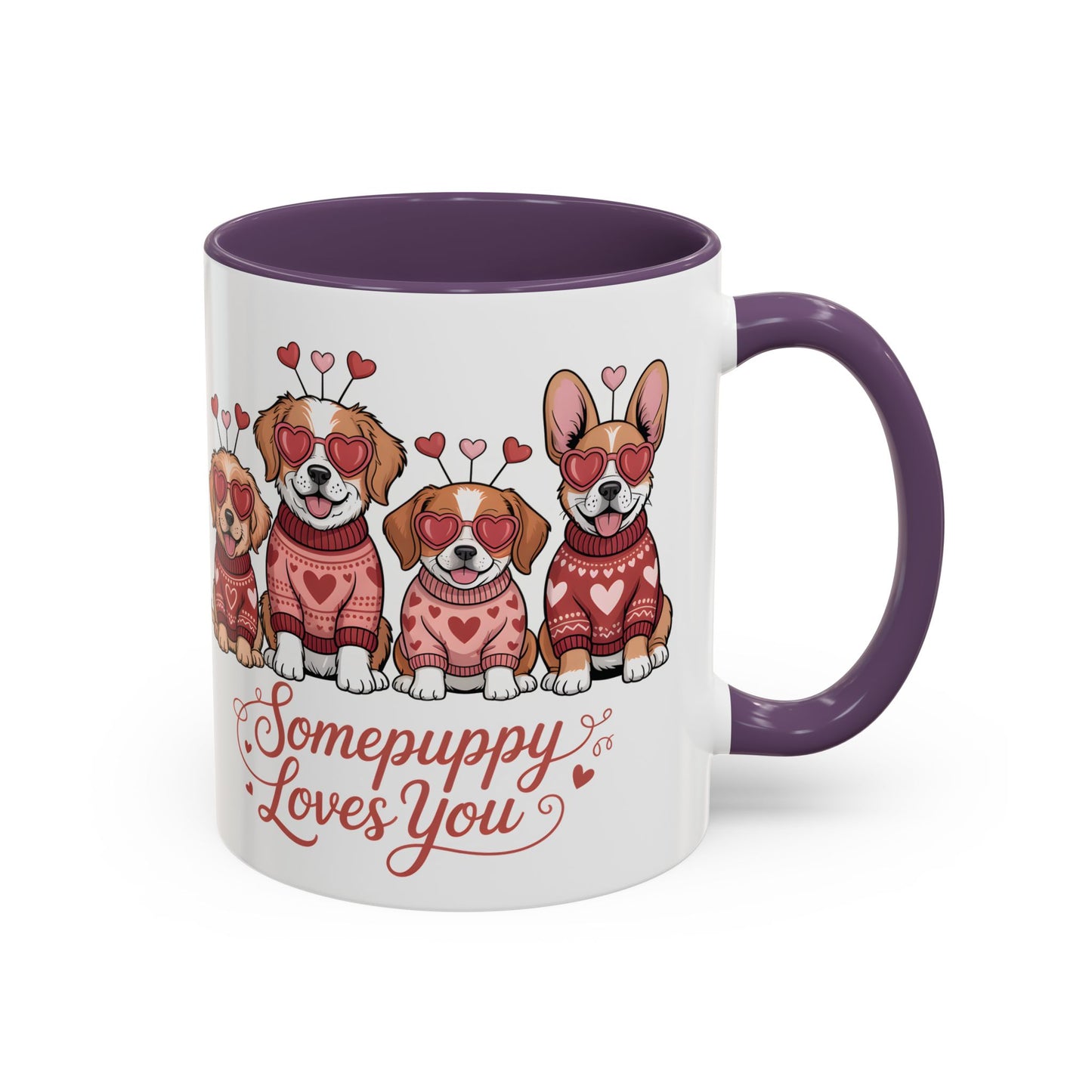 Valentine Dog Mug | Cute Puppy Coffee Cup | Dog Lover Gift | Valentines Day Mug |