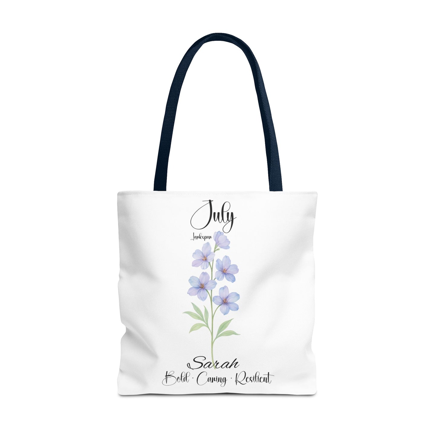 Personalized birth month flower tote bag for her, milestone birthdays, bestfriend gift.