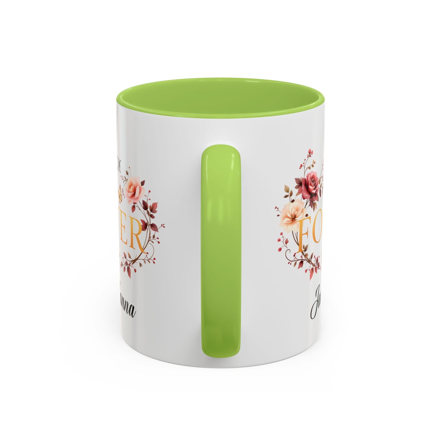 Custom wedding mug, valentines day gift, anniversary mug, bridal shower mug.