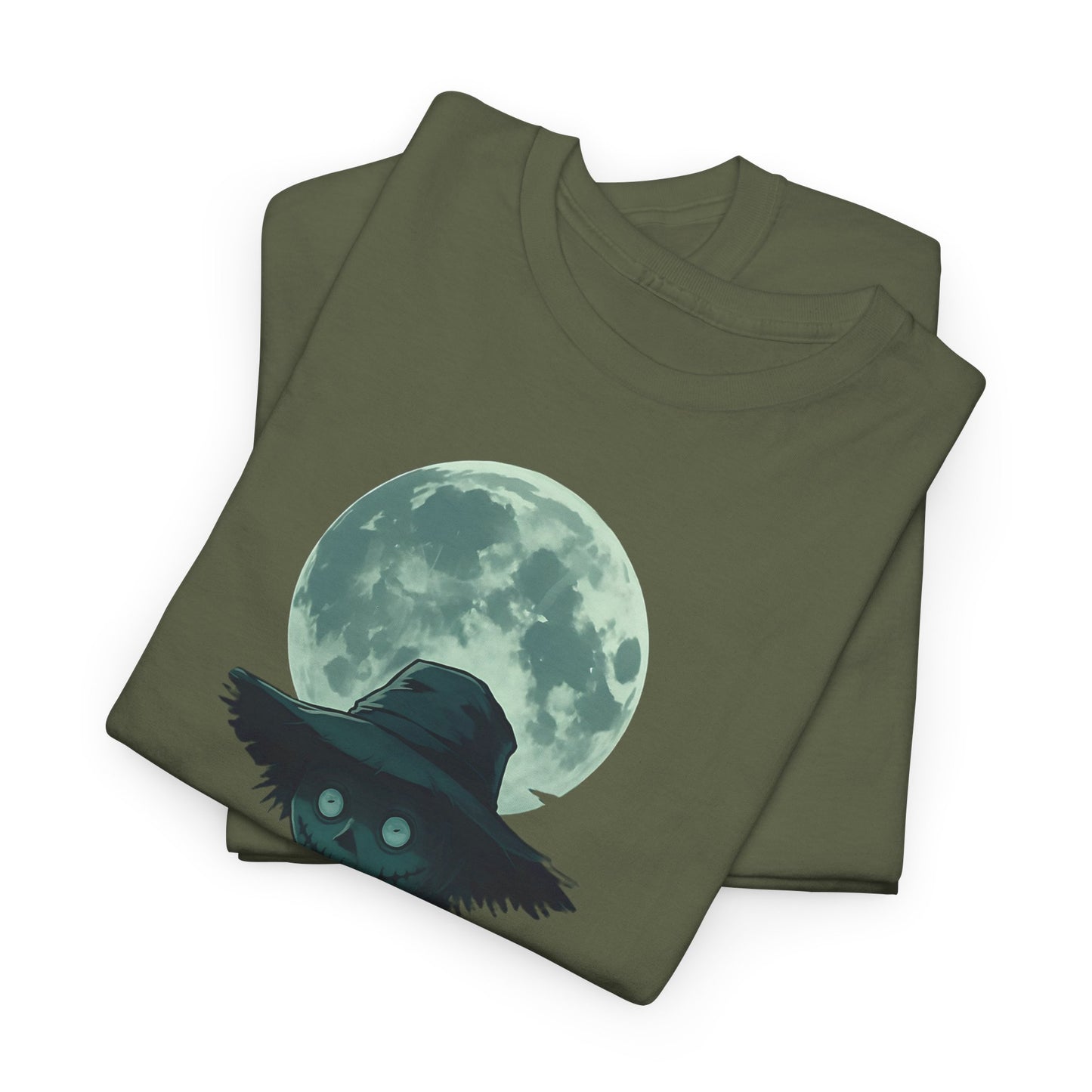 Halloween Scarecrow T-Shirt, This scarecrow shirt captures the essence of the season, transforming the traditional harvest icon into a pumpkin scarecrow that’s both captivating and chilling.Halloween