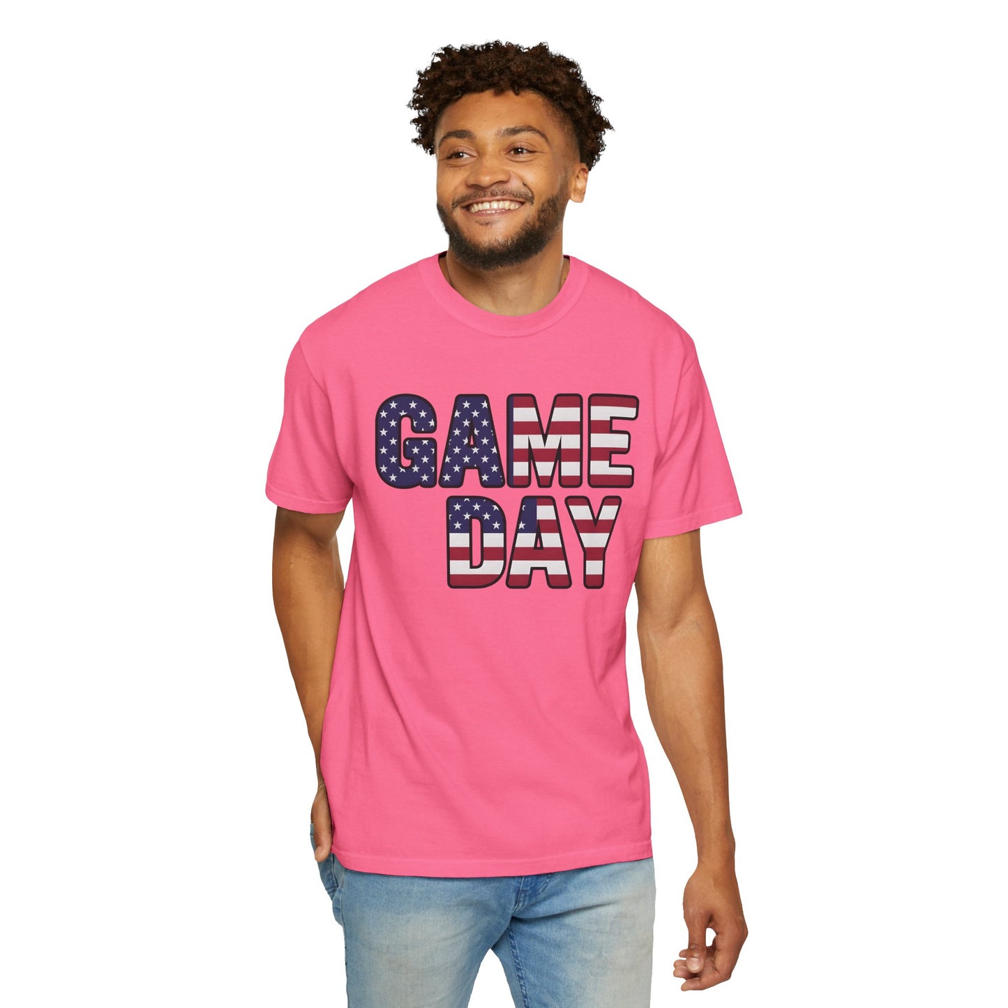 American Flag GAME DAY T-Shirt | Patriotic Sports Fan Tee