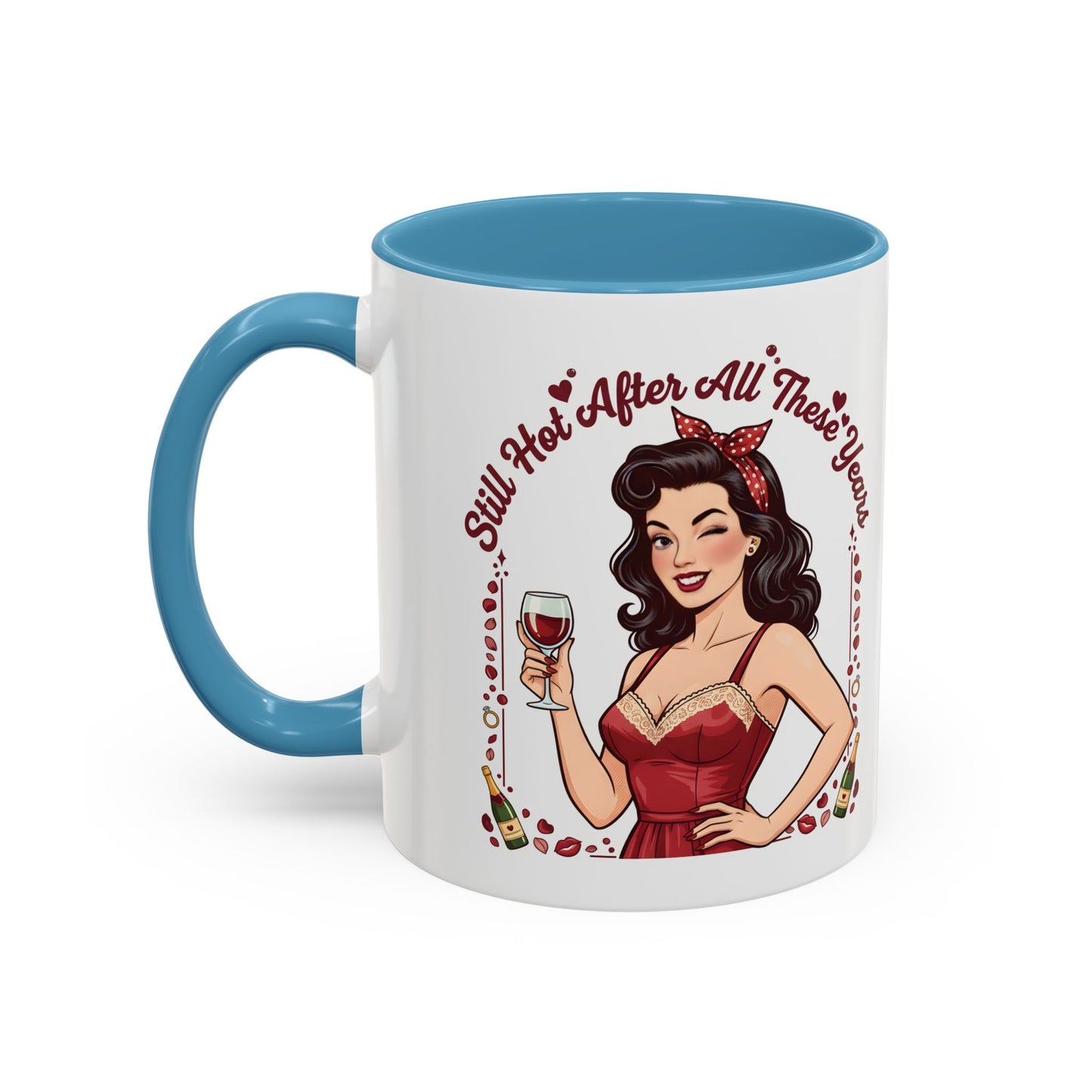 Pin Up Mug | Retro Coffee Mug for Wife | Vintage Anniversary Mug | Valentines Day Gift |