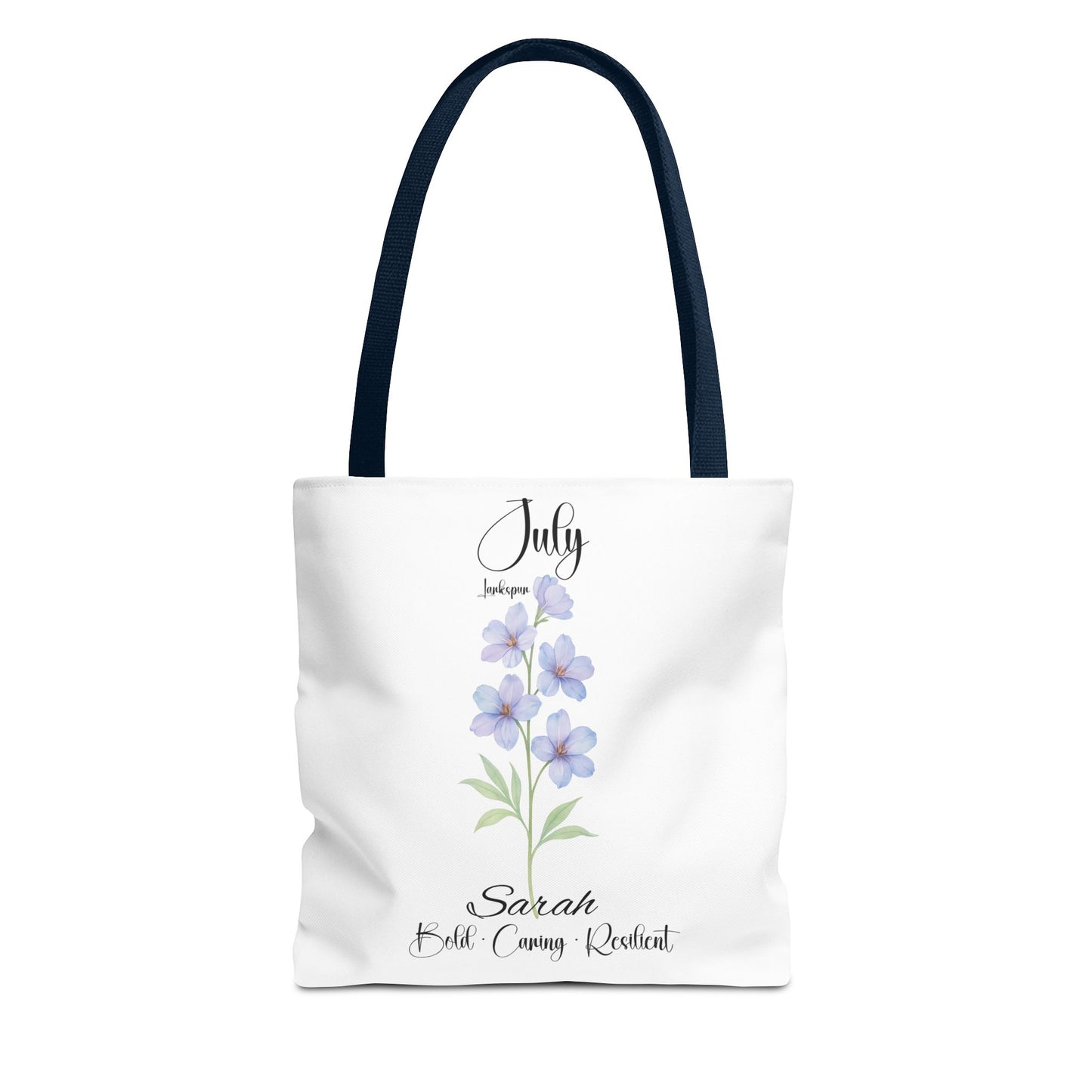 Personalized birth month flower tote bag for her, milestone birthdays, bestfriend gift.