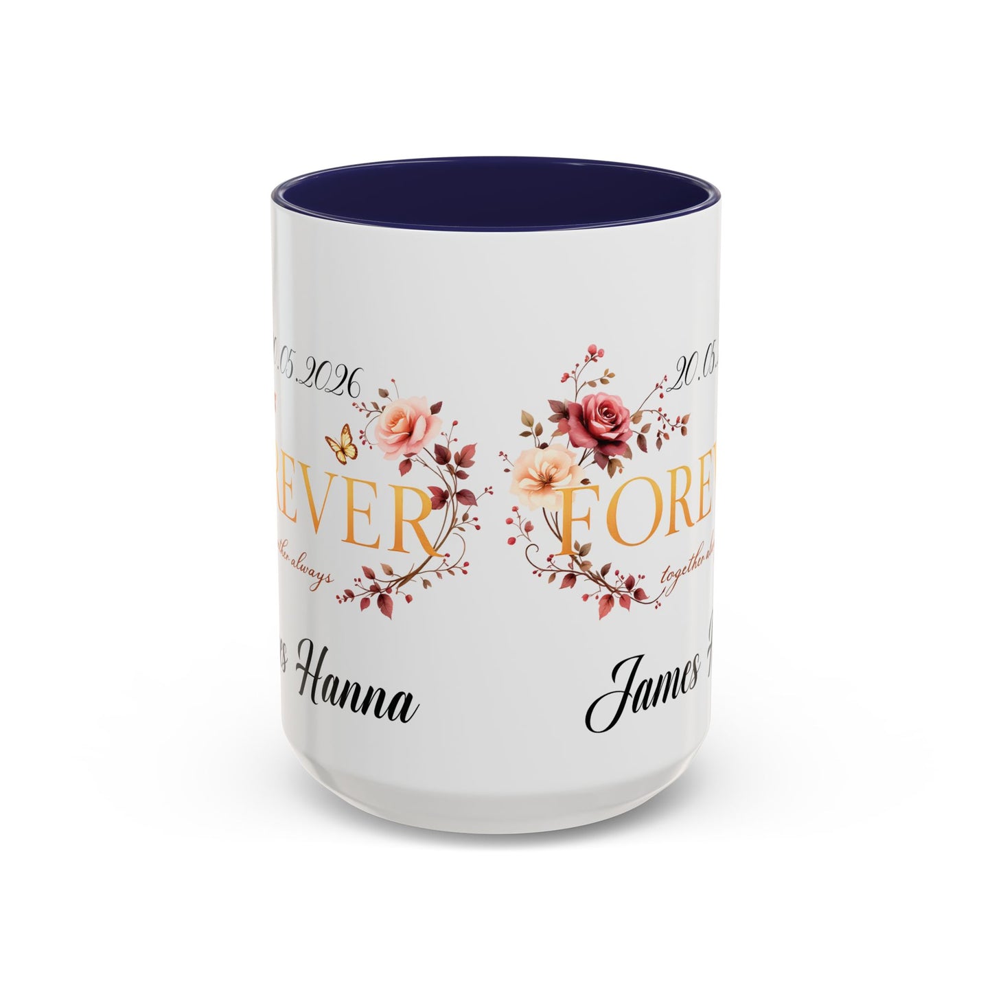 Custom wedding mug, valentines day gift, anniversary mug, bridal shower mug.