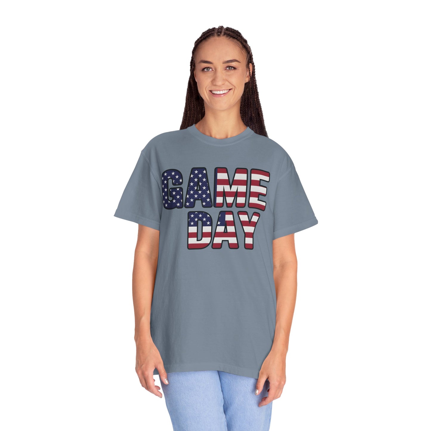 American Flag GAME DAY T-Shirt | Patriotic Sports Fan Tee