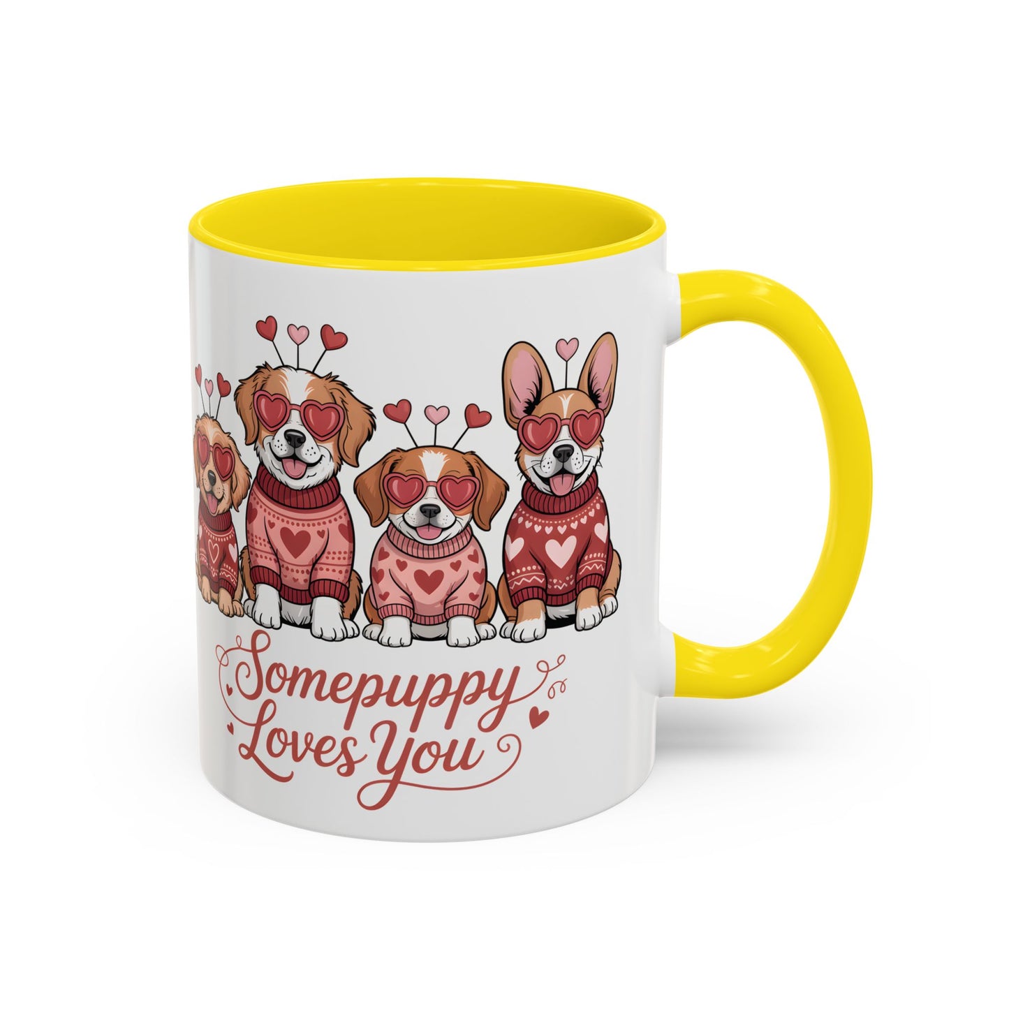 Valentine Dog Mug | Cute Puppy Coffee Cup | Dog Lover Gift | Valentines Day Mug |