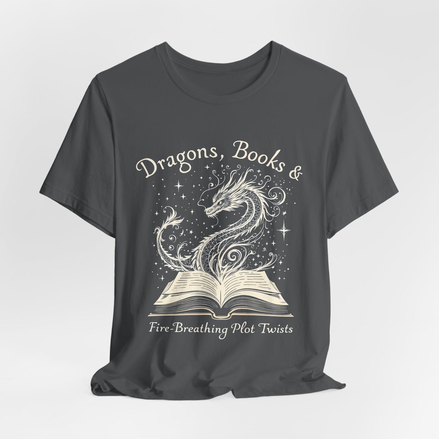Book Lover Gift T-Shirt | Fantasy Reader Tee | Dragon Reading Shirt | Booktok Merch | Bibliophile Gift