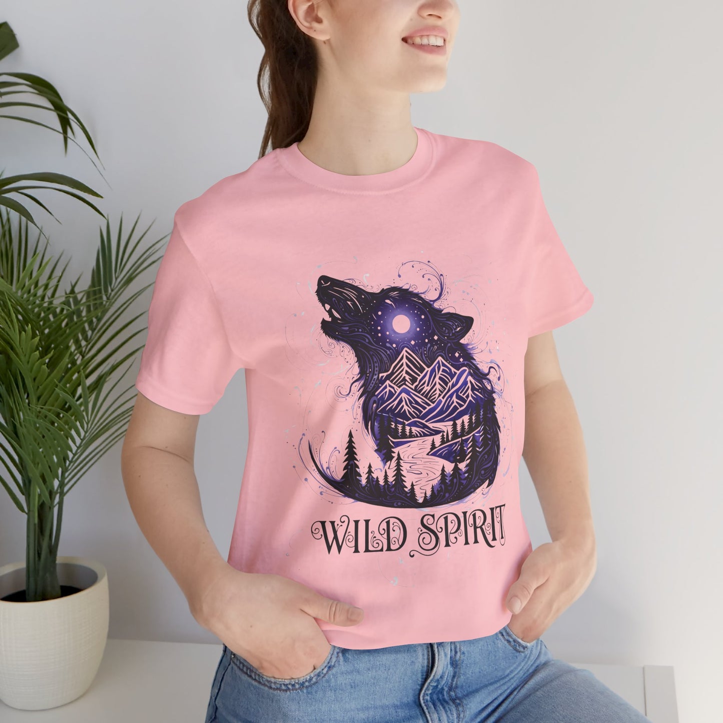 Wild Spirit Wolf Tee - Unisex, wildlife shirt, Gothic Streetwear, Alternative Clothing.