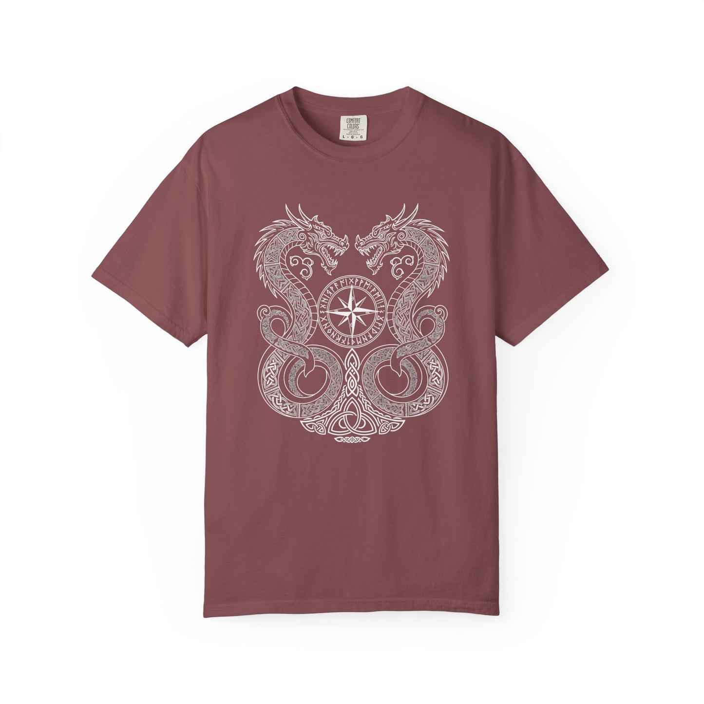 Nordic dragon compass shirt, pagan clothing, comfort colors