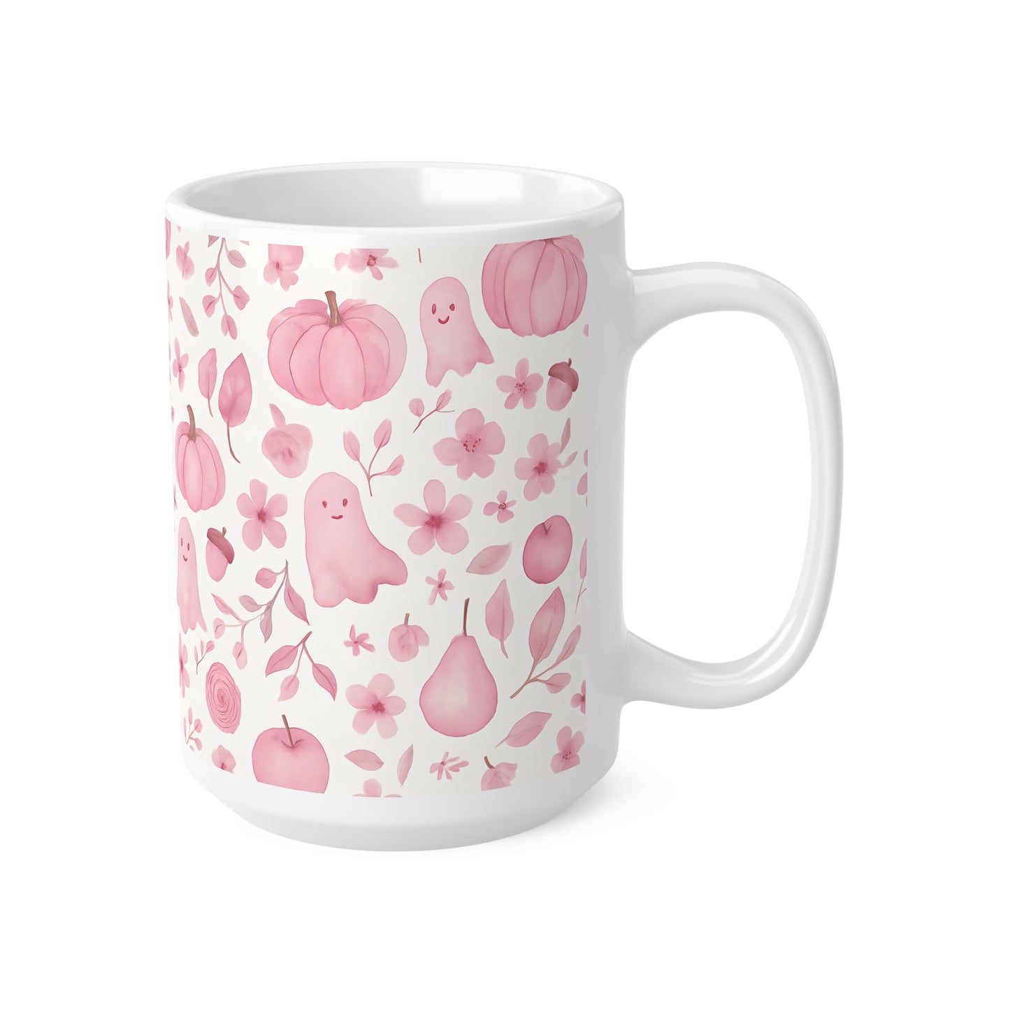 Pink Ghosty Pumpkin Mug, this cute ghost mug is your perfect companion for cozy autumn mornings.