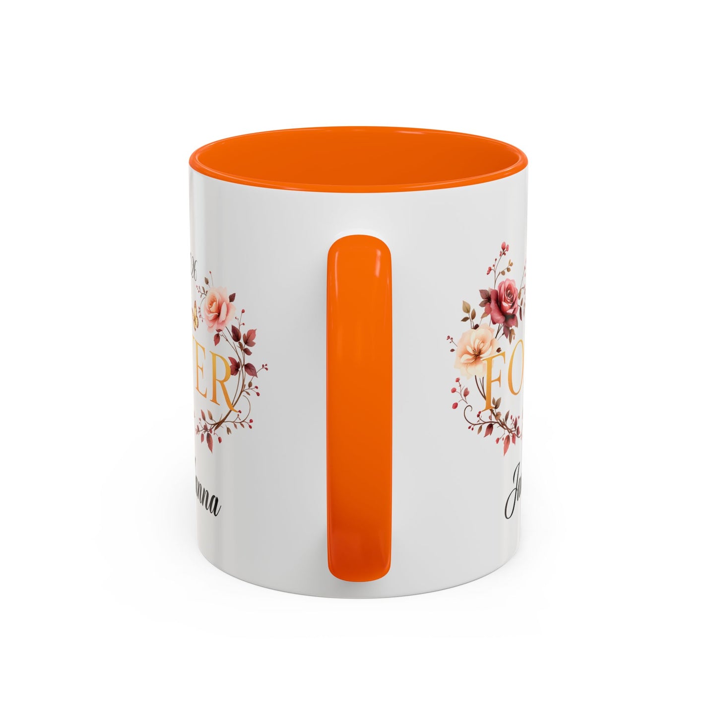 Custom wedding mug, valentines day gift, anniversary mug, bridal shower mug.