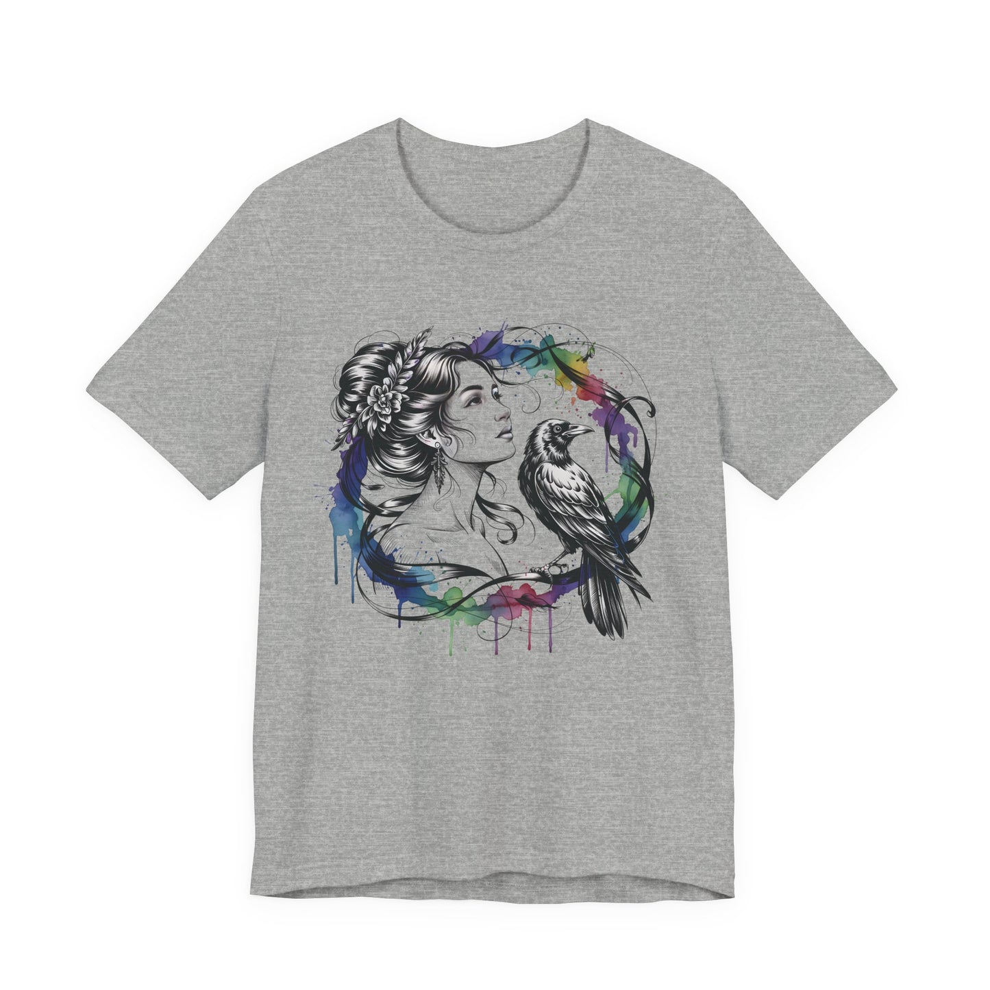 Raven Tee, goddessshirt, festival tshirt, witchy gift for her.