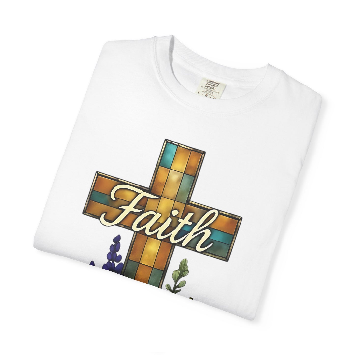 Christianity Faith Cross Comfort Colors T-shirt, Christianity gift or elevating your own collection of Christian merch, this shirt is a testament to the belief that God is good.