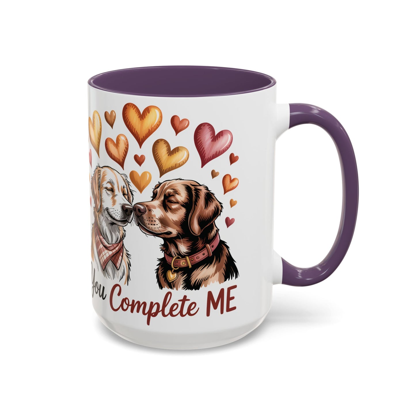 You Complete Me Mug | Cute Dog Lover Gift | Valentines Day Gift for Wife Husband |