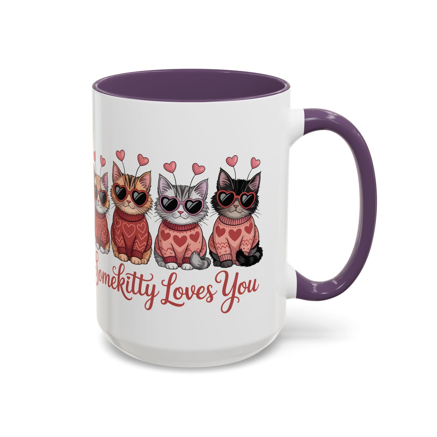 Valentine Kitty Mug | kitten Coffee Cup | cat Lover Gift | Valentines Day Mug |