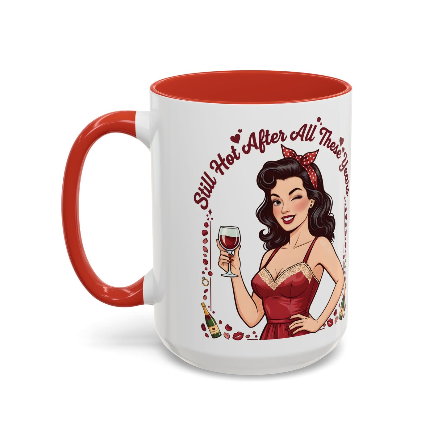 Pin Up Mug | Retro Coffee Mug for Wife | Vintage Anniversary Mug | Valentines Day Gift |
