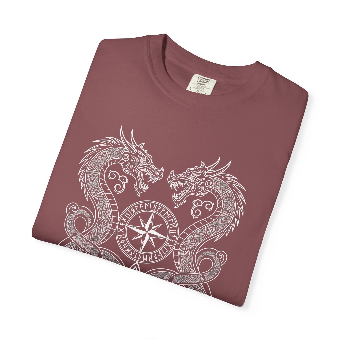 Nordic dragon compass shirt, pagan clothing, comfort colors