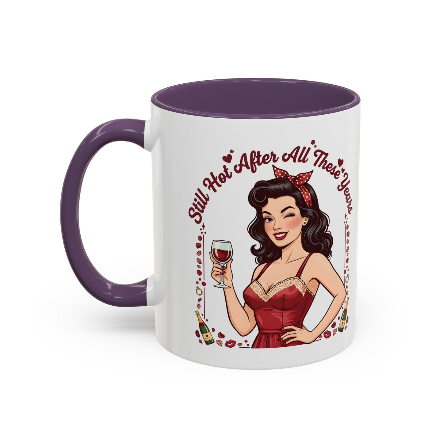 Pin Up Mug | Retro Coffee Mug for Wife | Vintage Anniversary Mug | Valentines Day Gift |