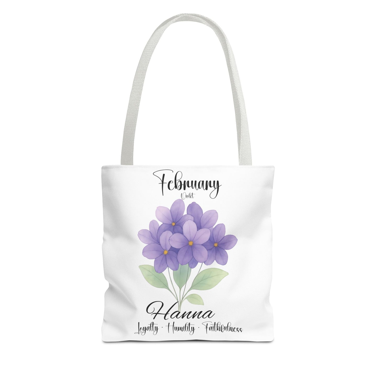 Personalized  floral gift tote bag for her, birth month flower, milestone birthdays, bestfriend gift.
