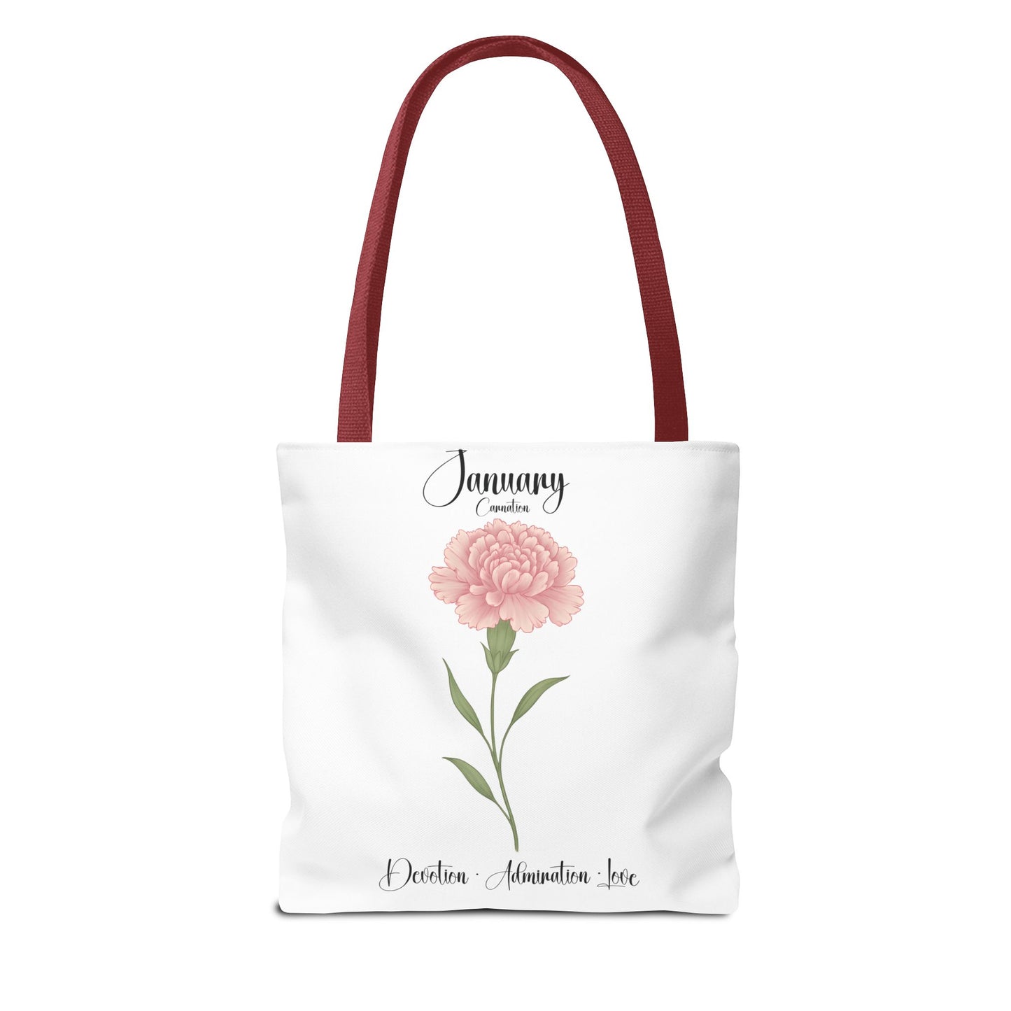 Personlized Birth Month Flower Tote Bag, Botanical Aesthetic Canvas Tote Bag, Bestfriend Gift