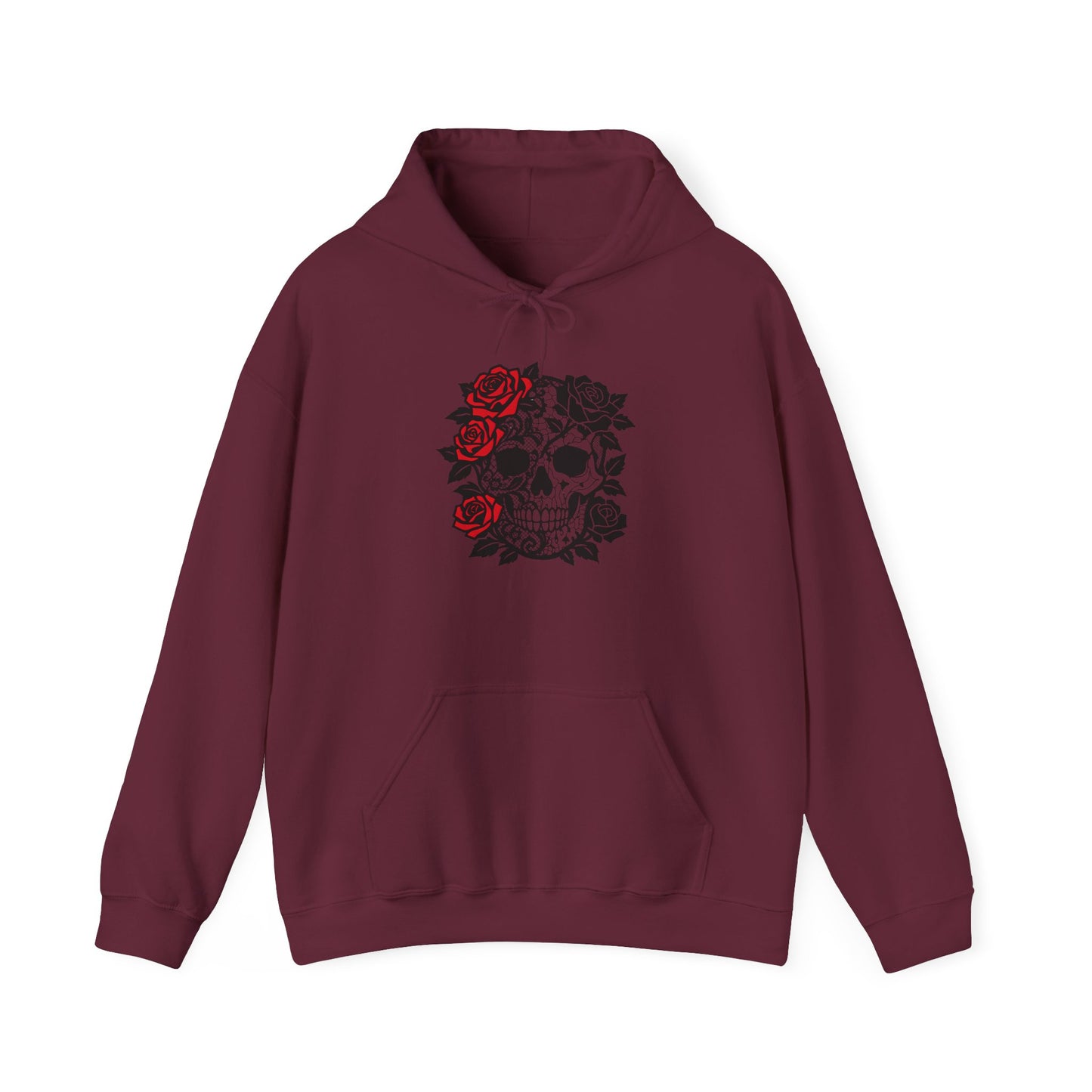 skull and roses gothic hoodie, dark academia grunge clothing, alternative gifts.