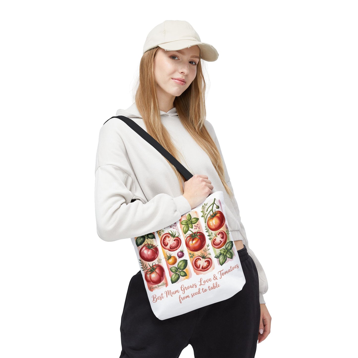 Best Mom Tote Bag, Tomato Garden Lover Design, Perfect Mothers Day Gift for Moms Who Love Gardening and Nature