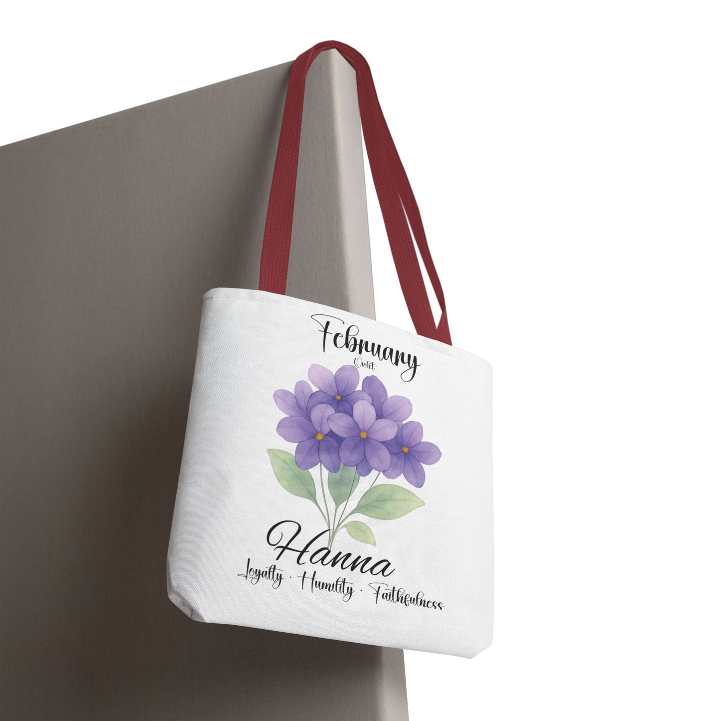 Personalized  floral gift tote bag for her, birth month flower, milestone birthdays, bestfriend gift.