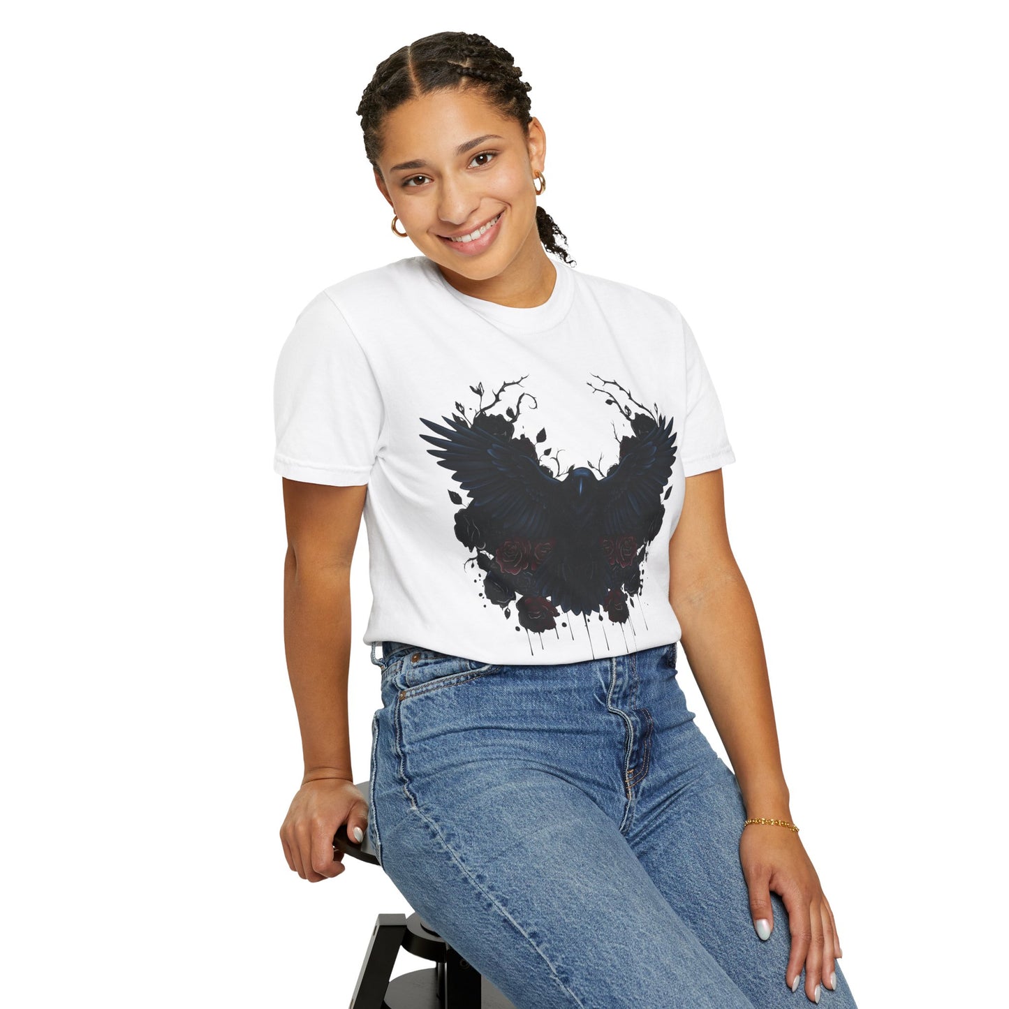 Dark Raven Gothic Apparel  | Unisex Cotton Shirt | Dark Aesthetic  | Alternative Goth T-Shirt