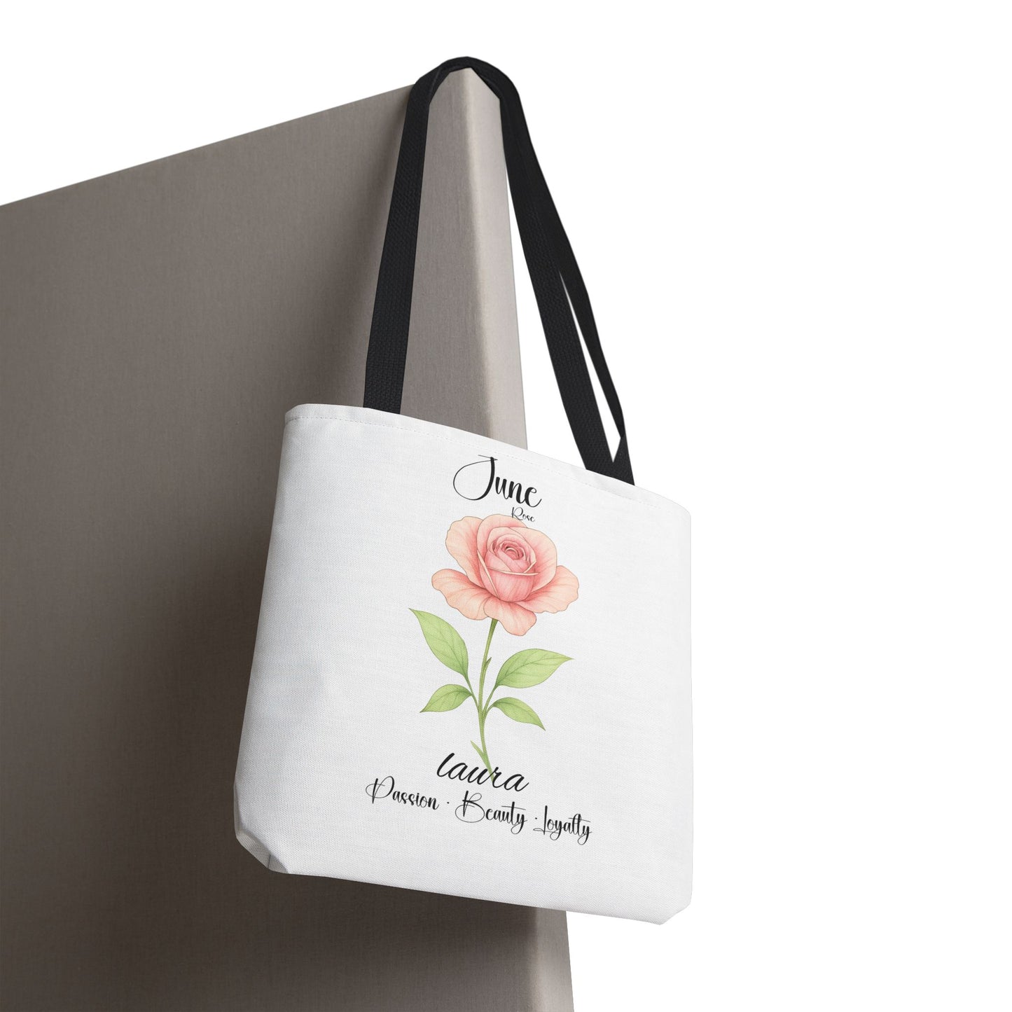 Personlised birth month flower bag for her, milestone birthdays, bestfriend gift.