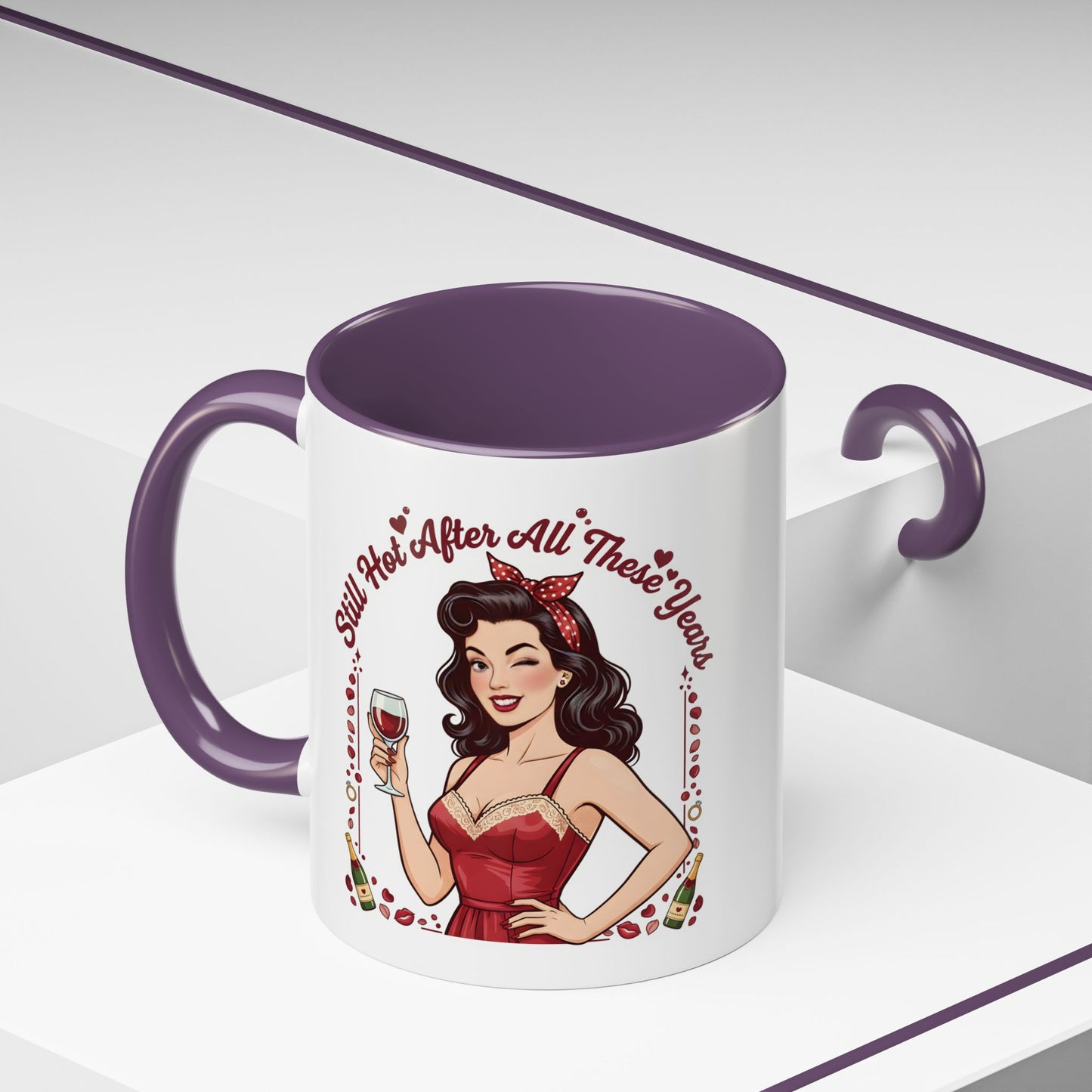 Pin Up Mug | Retro Coffee Mug for Wife | Vintage Anniversary Mug | Valentines Day Gift |