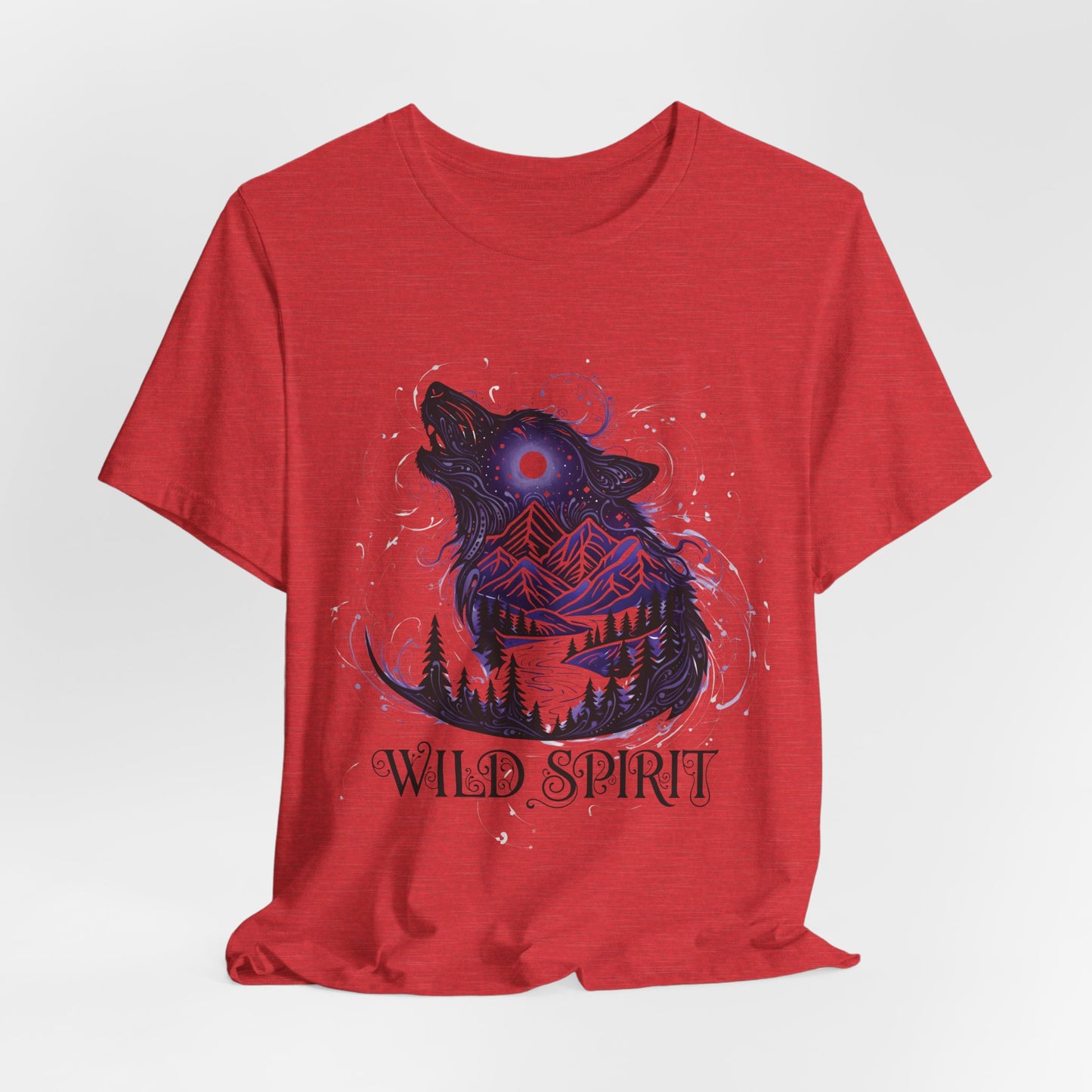 Wild Spirit Wolf Tee - Unisex, wildlife shirt, Gothic Streetwear, Alternative Clothing.
