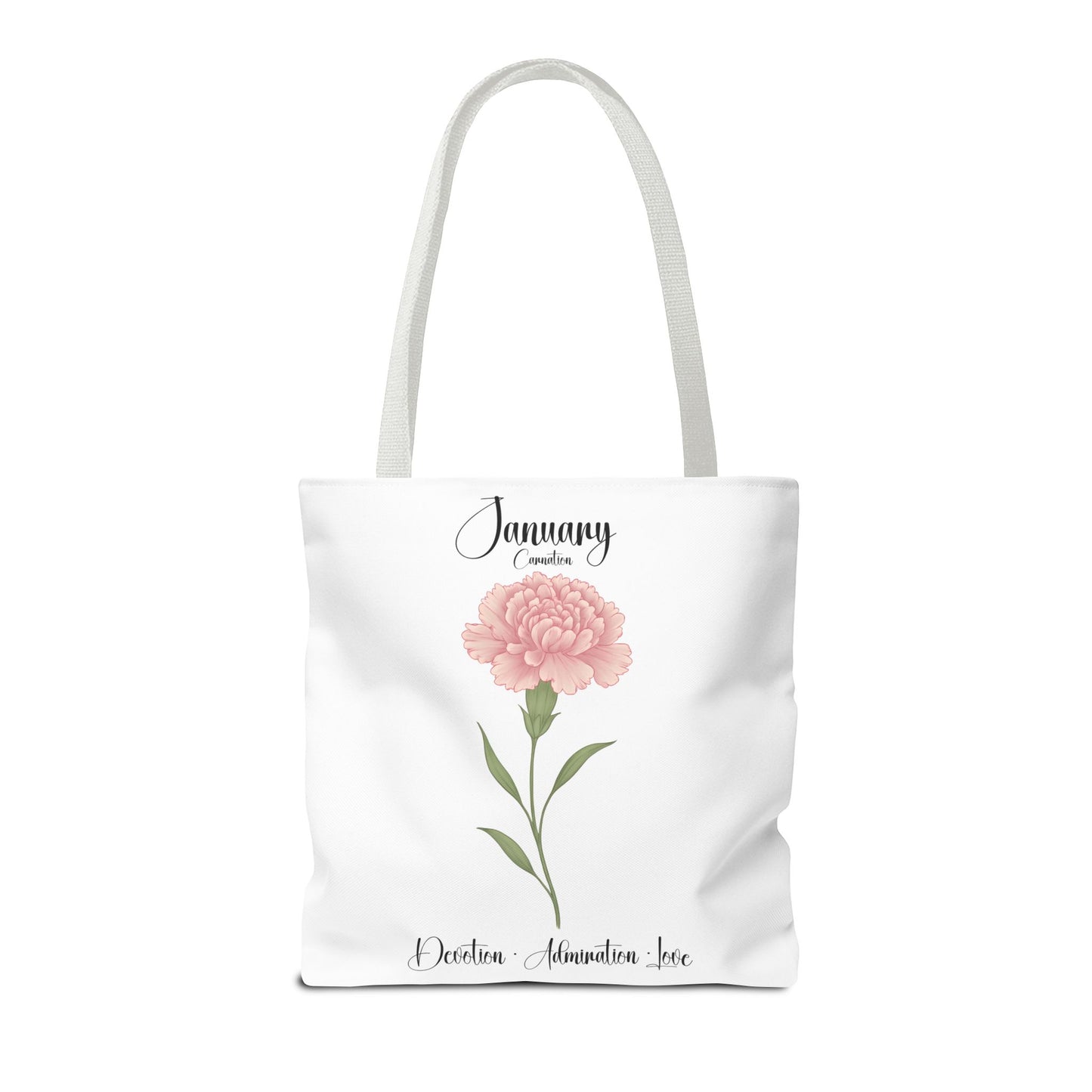 Personlized Birth Month Flower Tote Bag, Botanical Aesthetic Canvas Tote Bag, Bestfriend Gift