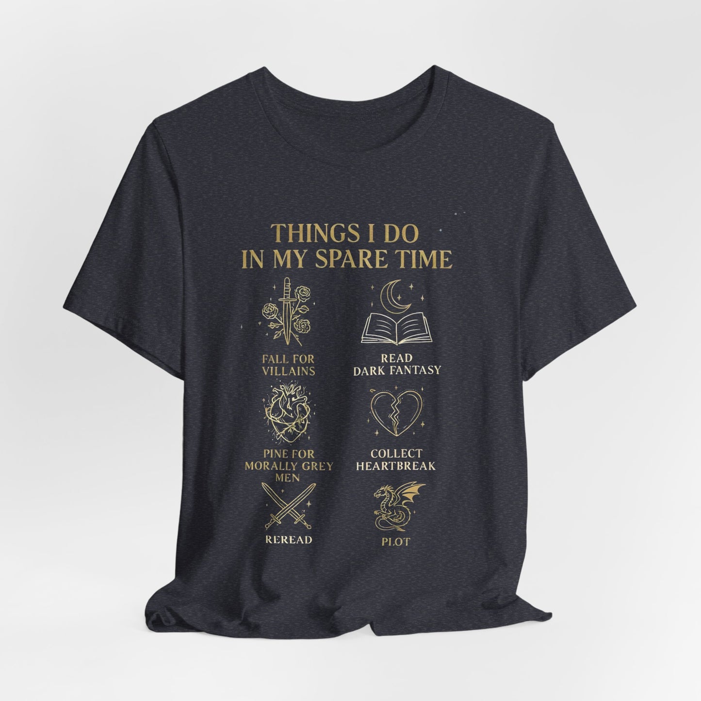 Dark Fantasy Book Lover Shirt | Morally Grey Men Tee | Villain Reader Gift | Bookish Aesthetic Tee
