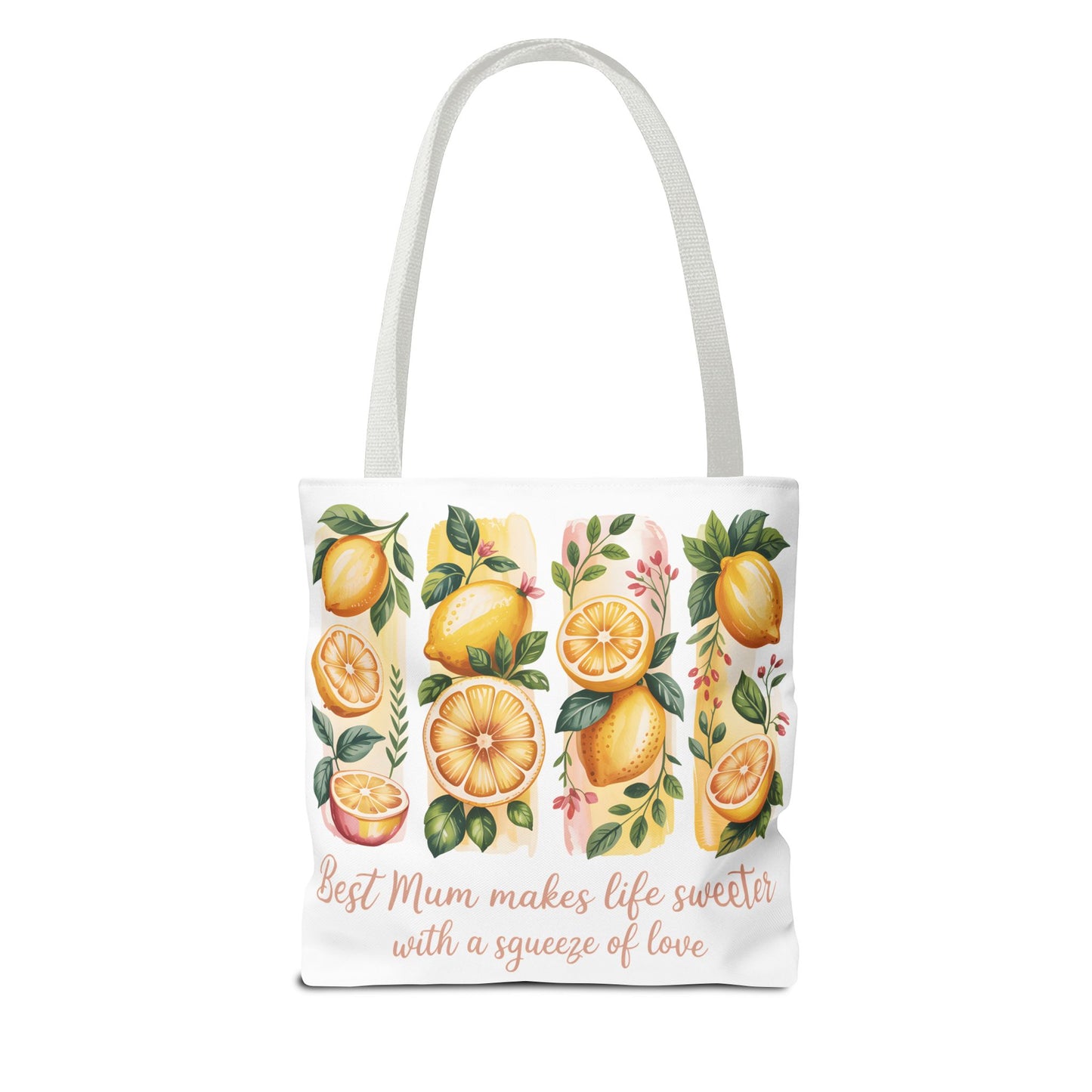 Best Mom Tote Bag, Lemon Print, lemon birthday gift