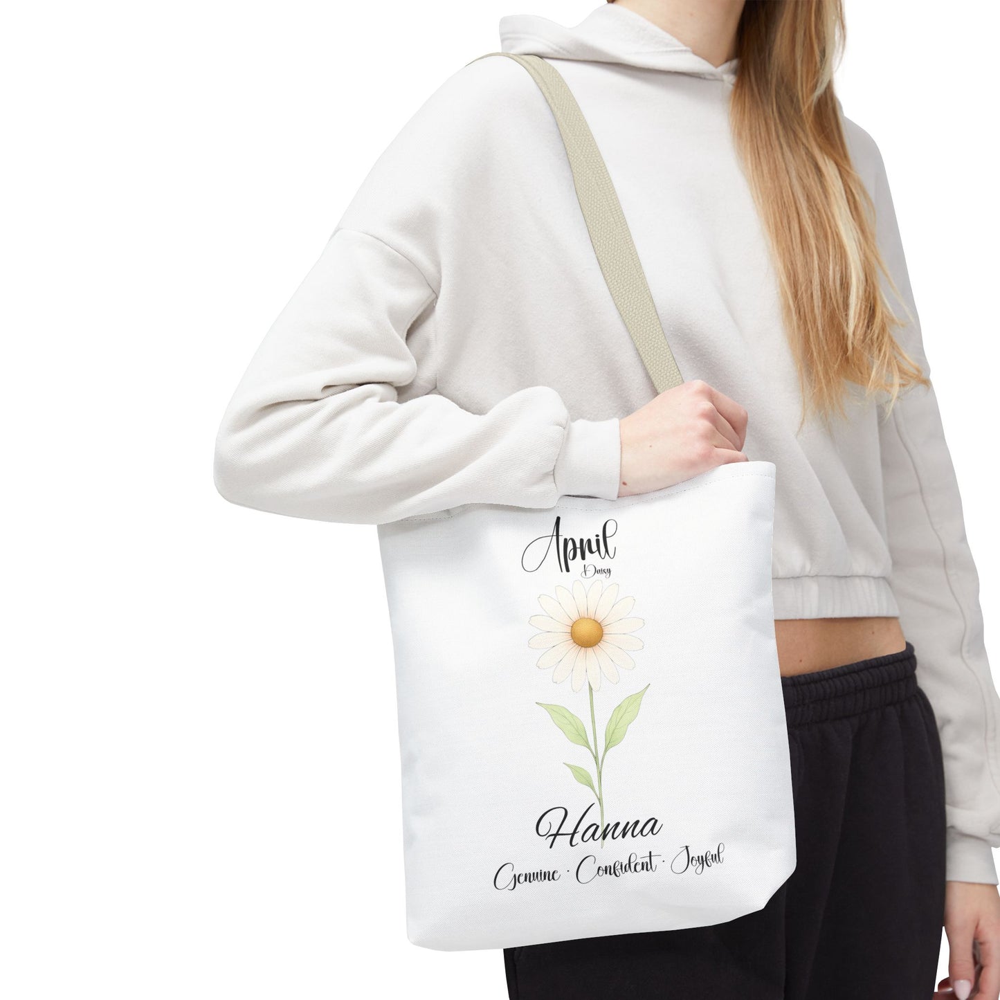 Custom birth month flower bag for her, milestone birthdays, bestfriend gift.