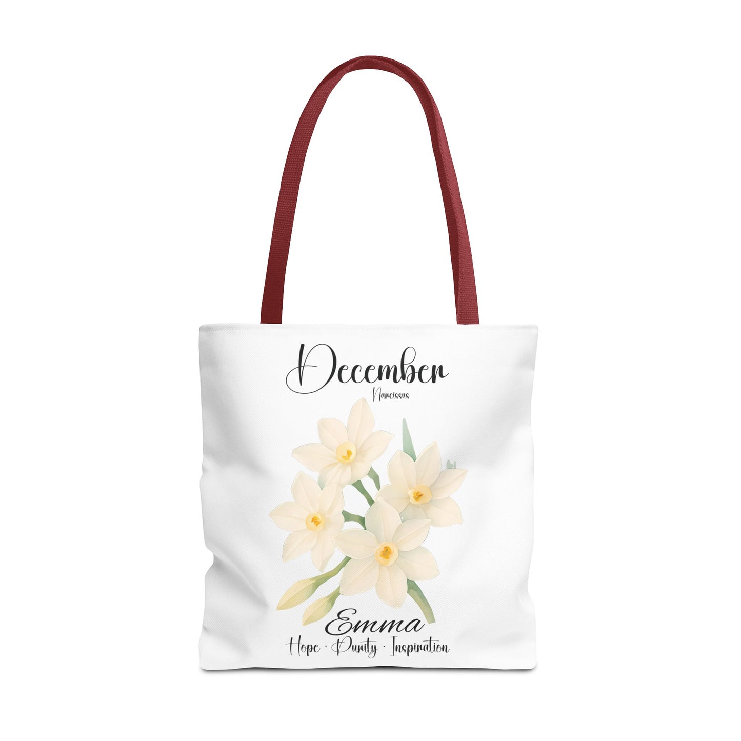 Personlized Birth Month Flower Tote Bag, Botanical Aesthetic Canvas Tote Bag, Bestfriend Gift