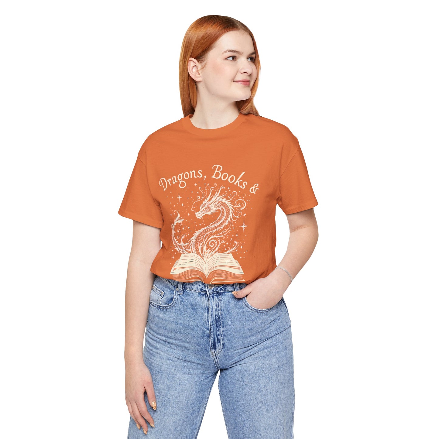 Book Lover Gift T-Shirt | Fantasy Reader Tee | Dragon Reading Shirt | Booktok Merch | Bibliophile Gift