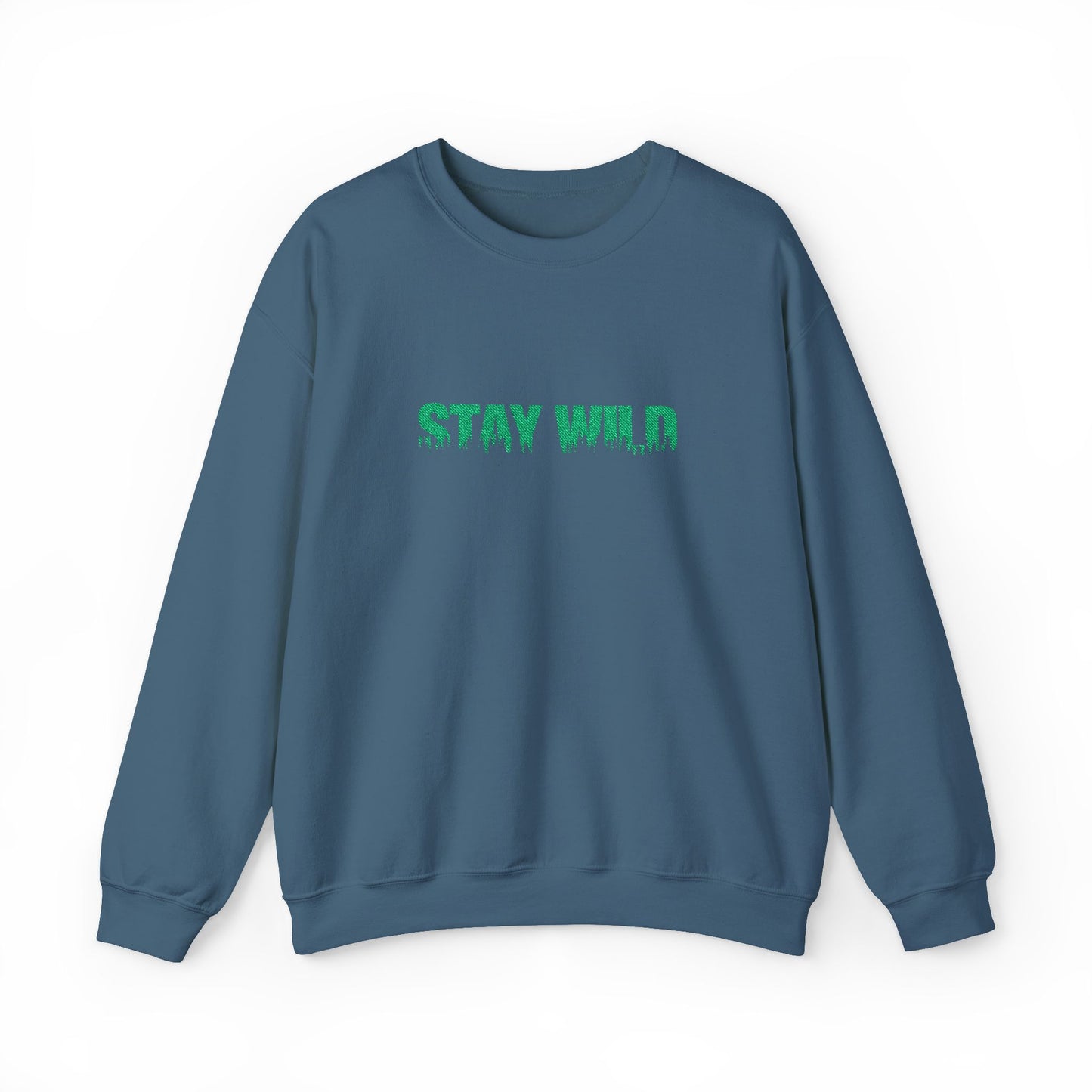 Stay Wild Forest Graphic Embroidered Nature Crewneck, Outdoors Sweatshirt, Hiking & Camping Gift