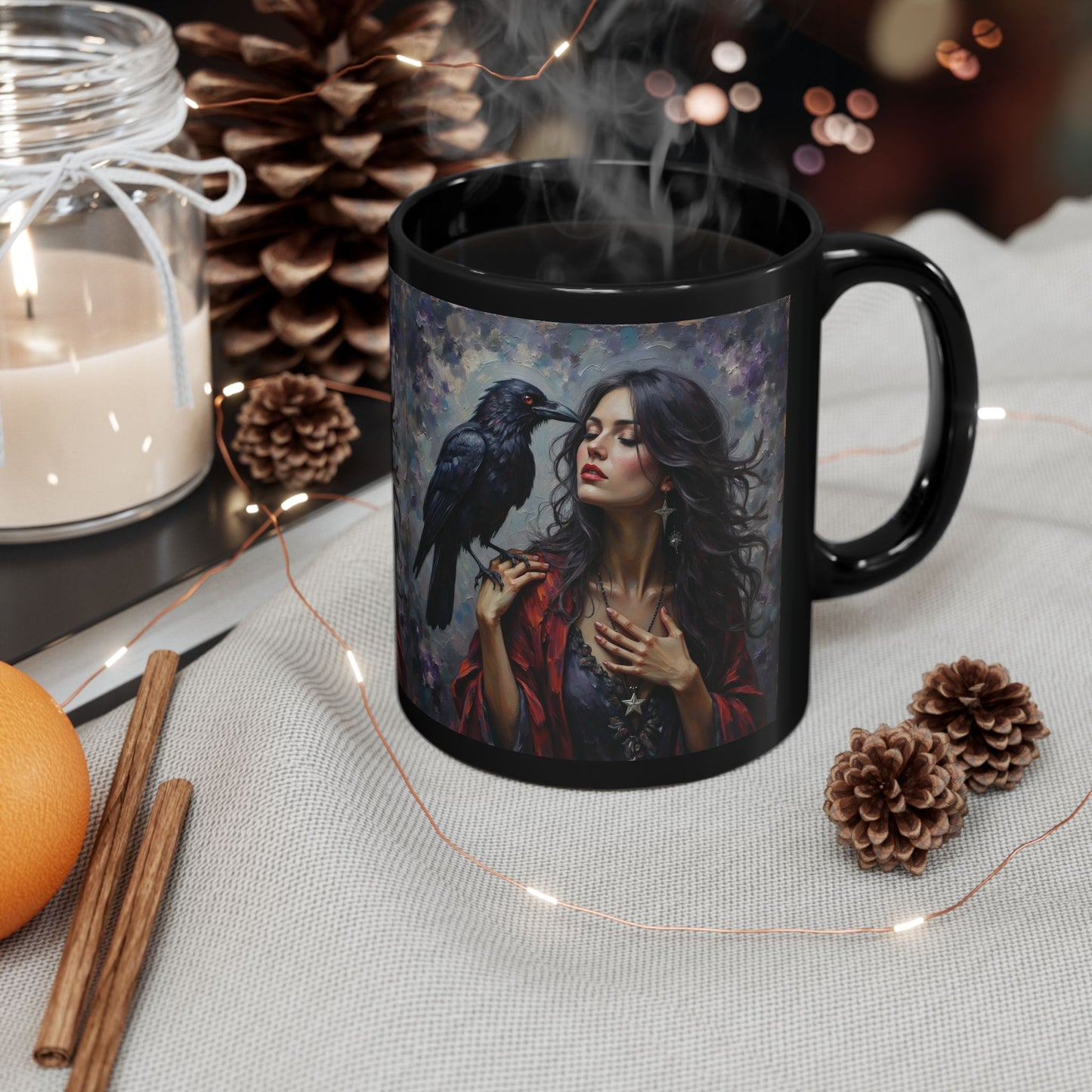 Morrigan Goddess Mug, Embrace your inner goddess with this essential piece of witchy mugs collection.