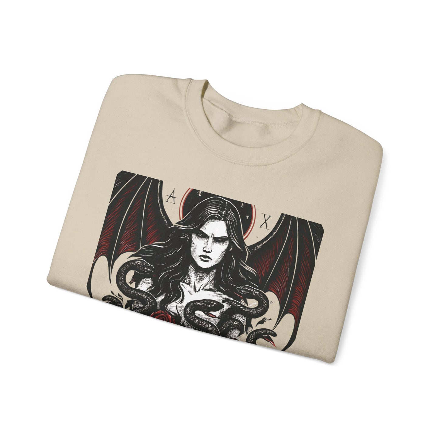 Lilith Goddess Sweater •Divine Feminine Dark Goddess Sweatshirt •Witchy Gothic Pullover • Pagan Occult Clothing •witchy stuff •Lilith Design