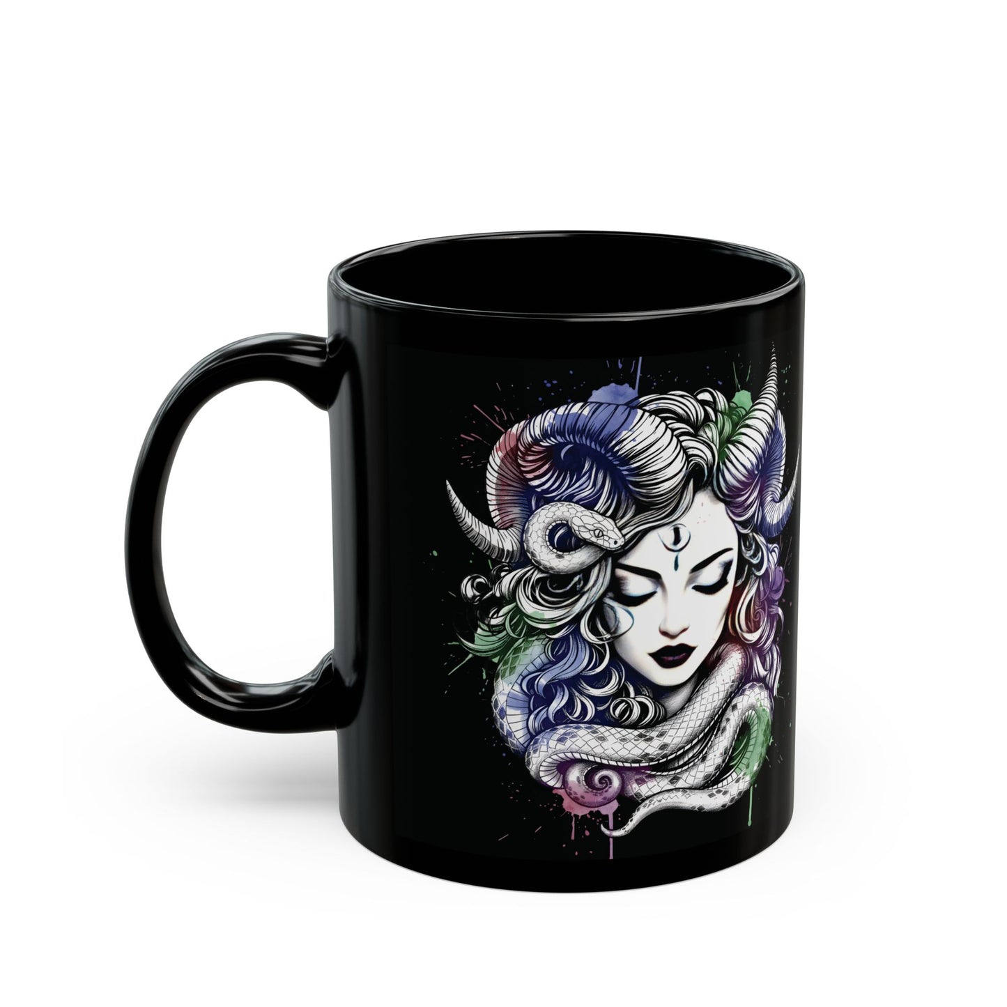 lilith coffee cup, dark goddess witchy mug, ceramic alternative gift.