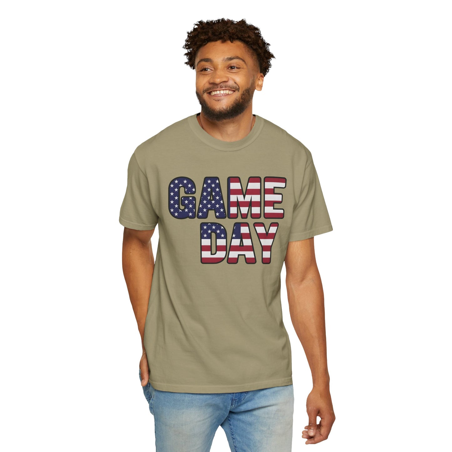 American Flag GAME DAY T-Shirt | Patriotic Sports Fan Tee