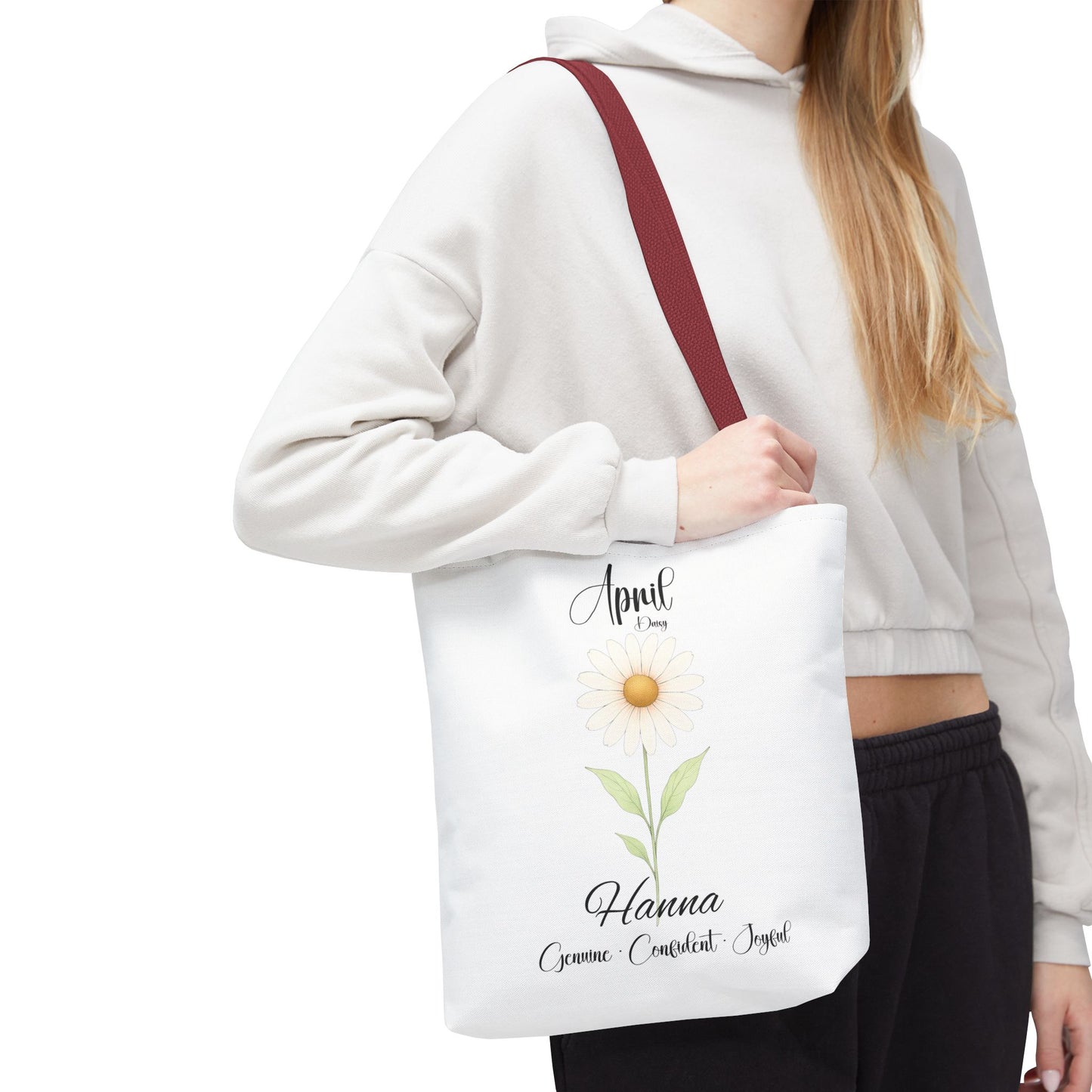 Custom birth month flower bag for her, milestone birthdays, bestfriend gift.