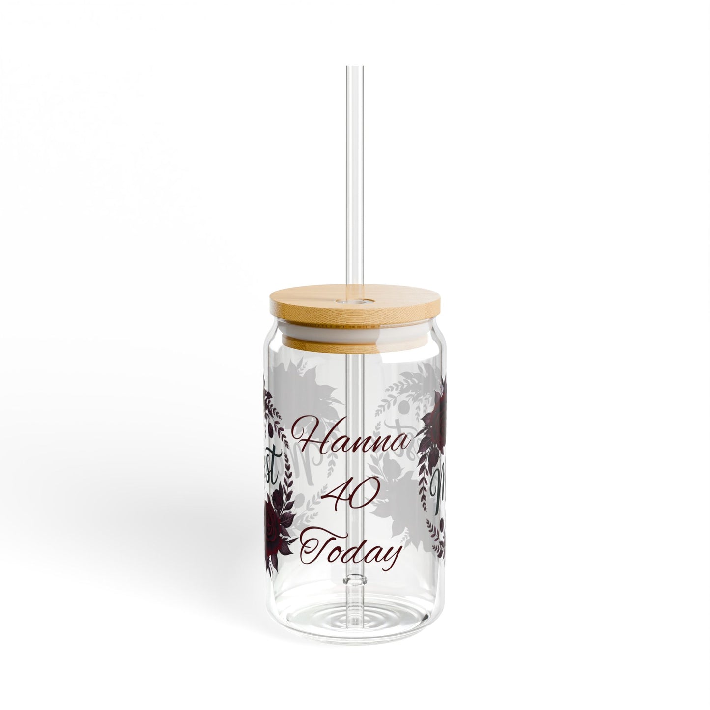 Personalized Manifest Glass Can | Witchy Glam Tumbler with Lid & Straw | Custom Name Manifestation Cup | Dark Feminine Gift for Her