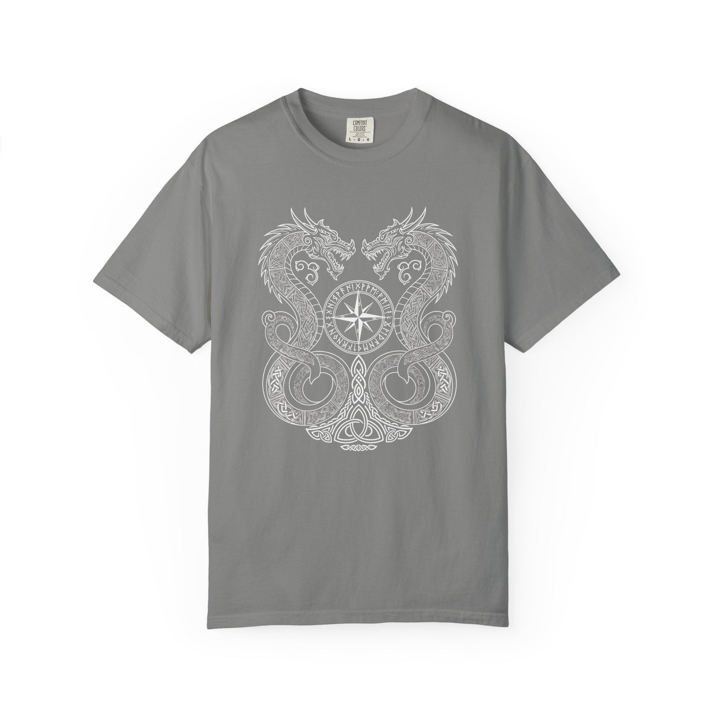 Nordic dragon compass shirt, pagan clothing, comfort colors