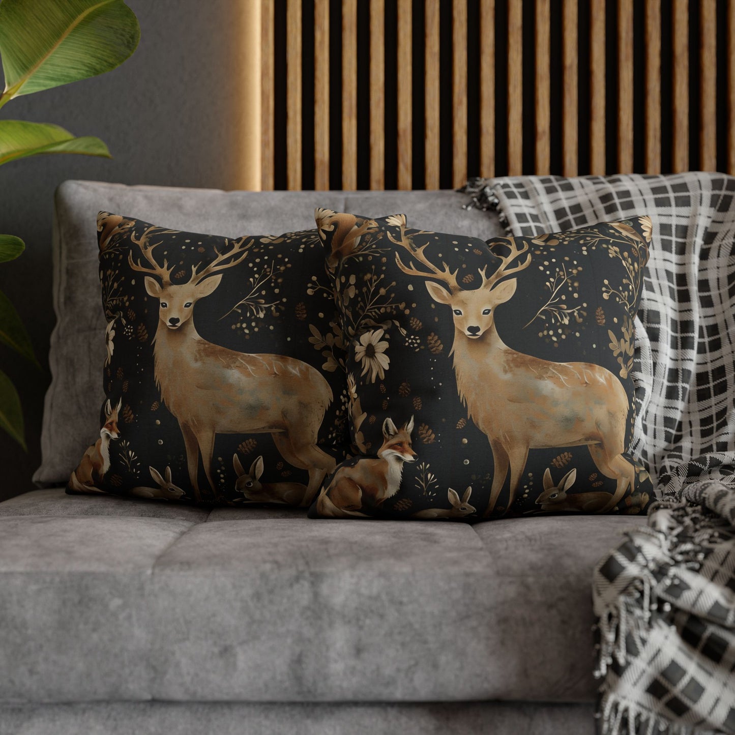 Rustic pillow cover, nature lovers gift, cozy home accent, housewarming gift