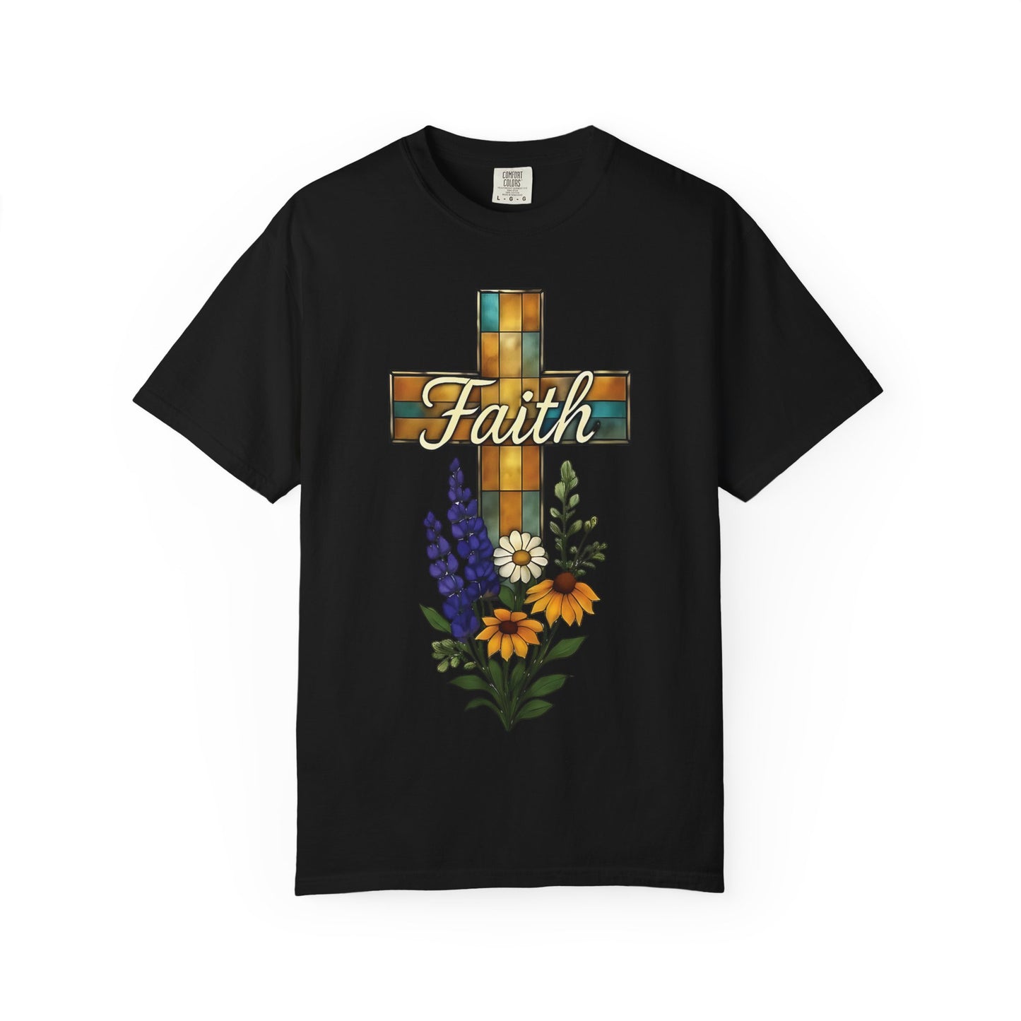Christianity Faith Cross Comfort Colors T-shirt, Christianity gift or elevating your own collection of Christian merch, this shirt is a testament to the belief that God is good.