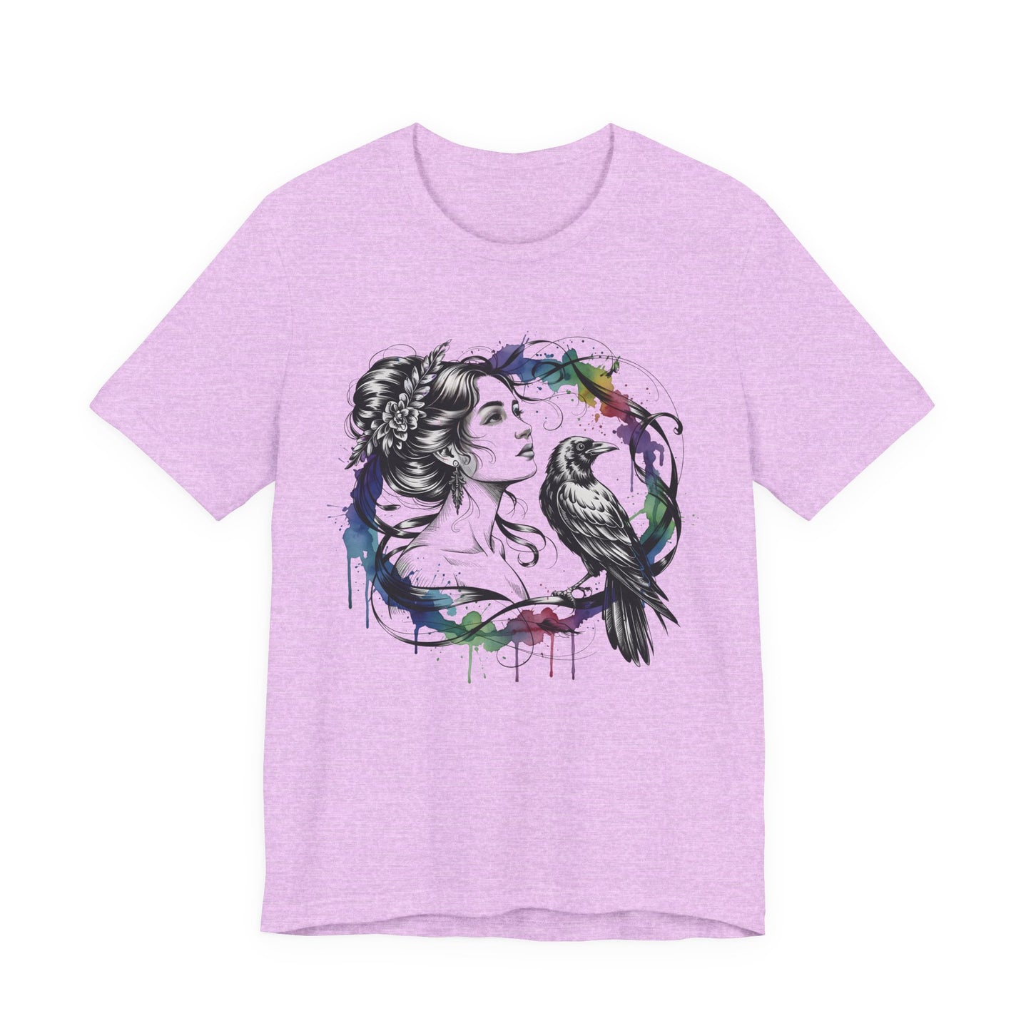 Raven Tee, goddessshirt, festival tshirt, witchy gift for her.